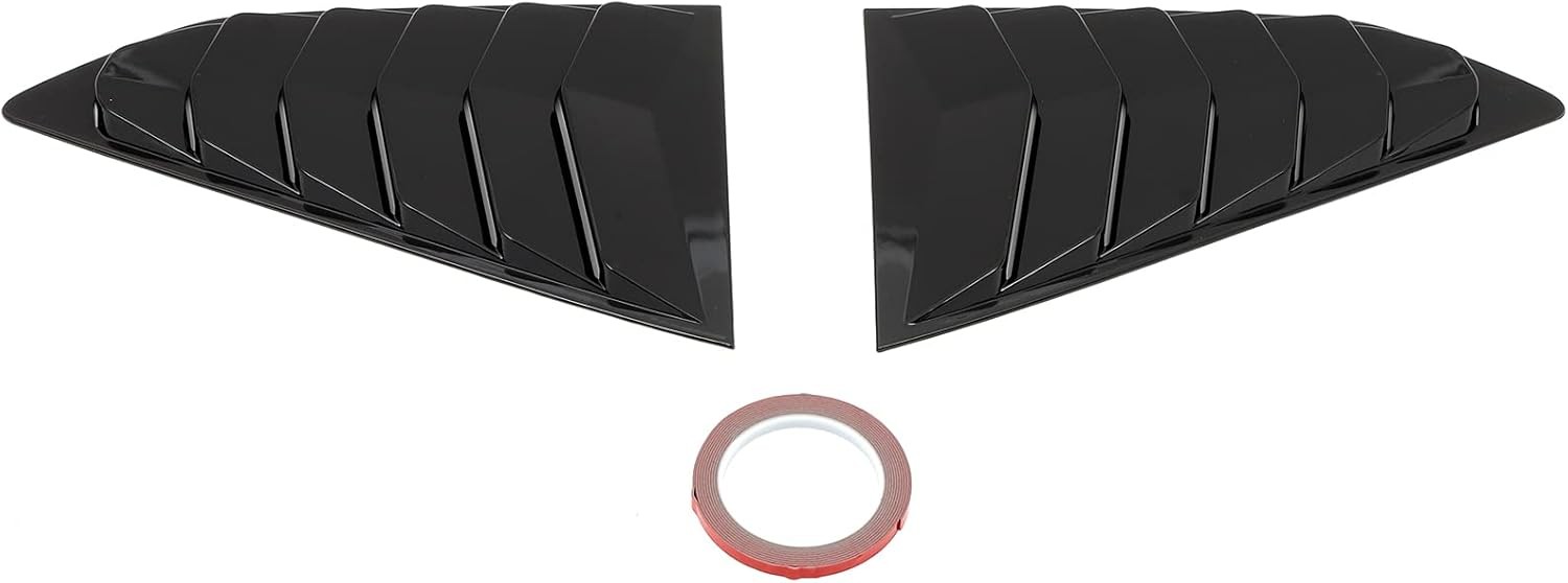 2010-2015 Chevrolet Camaro Matte Black Racing Rear Window Louvers