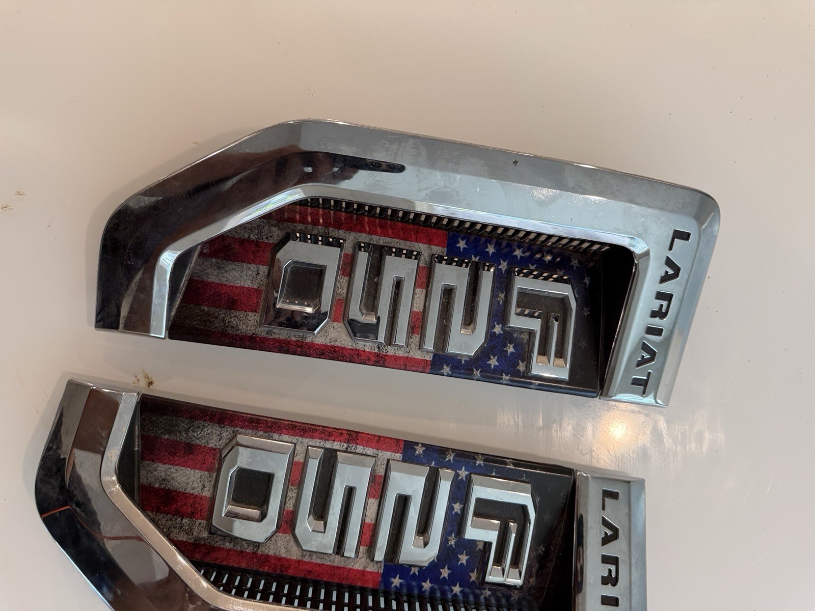 Pair Set Fits For 2017-2022 Left & Right Side Door Fender Emblems Badge Chrome
