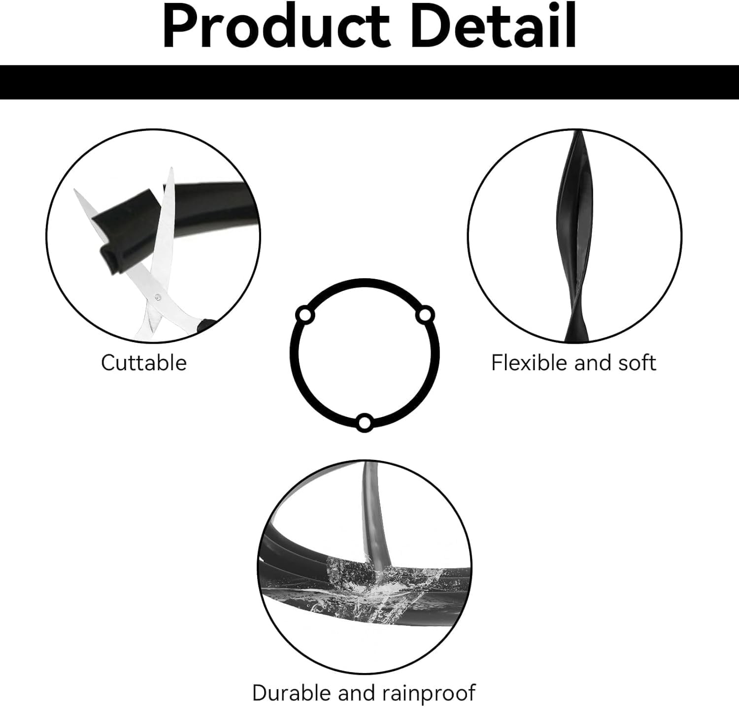 6ft Car Front Windshield Panel Seal Strip Sealed Moulding Trim For Mini Cooper