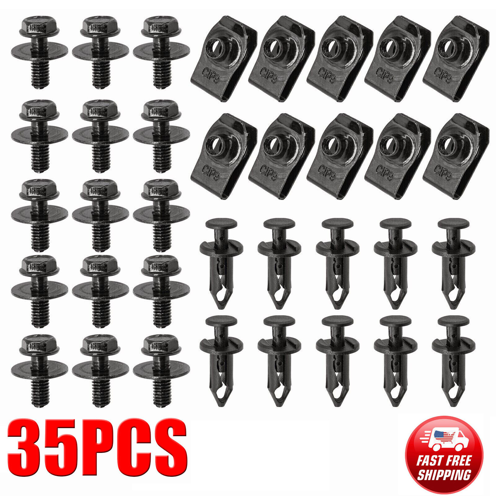 For Toyota Body Bolts U-nut Clips – M6 Engine Under Cover Splash Shield Guard