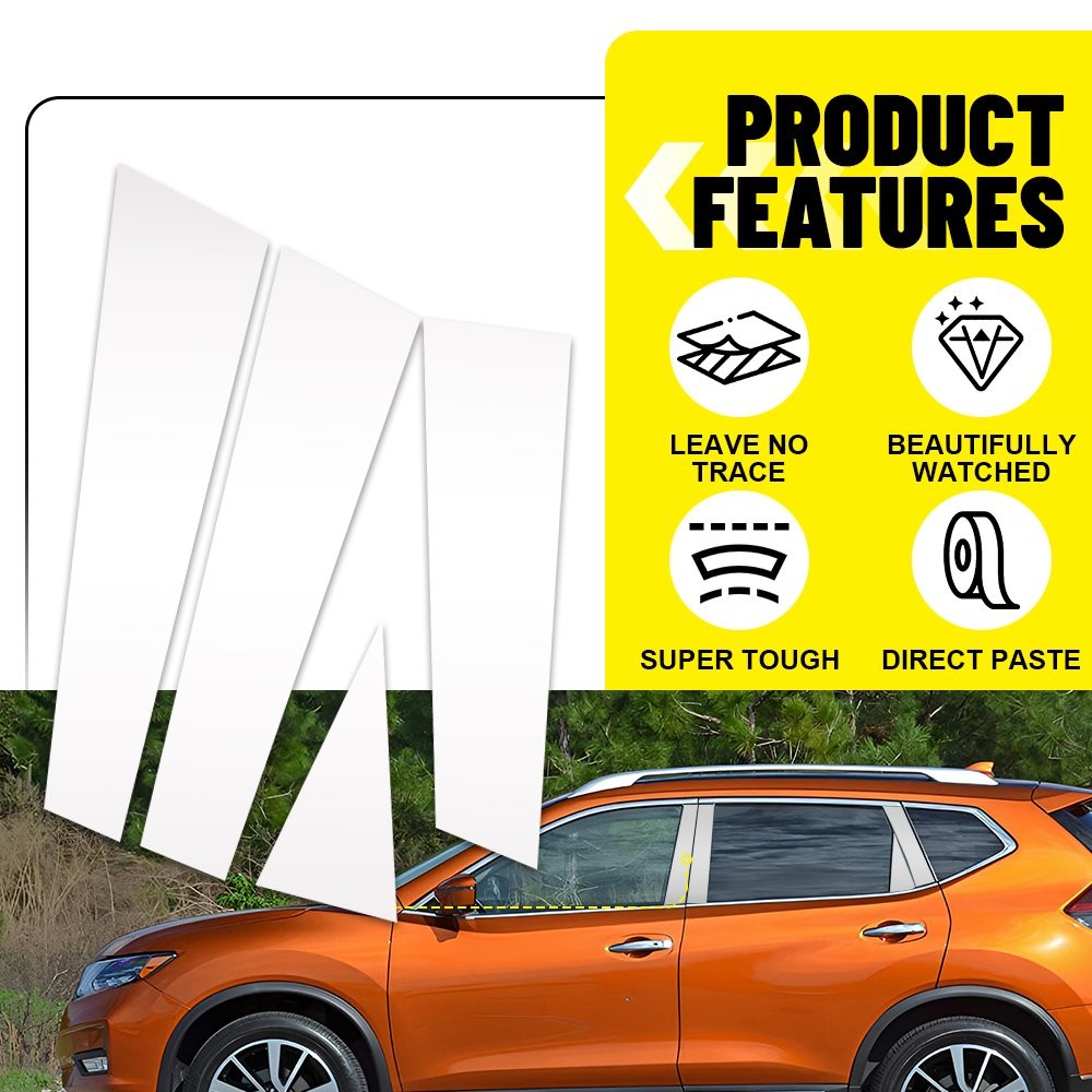 Chrome Window Pillar Posts Door Trim Cover For 2014-2020 Nissan Rogue 8PCS/SET V