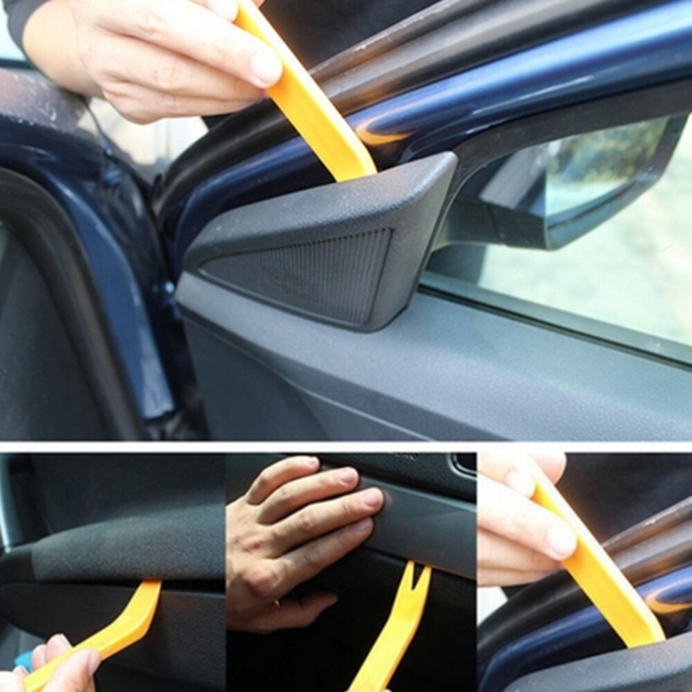 Removal Car Door Trim Tool Pry Panel Dash Radio Body Clip Installer 12 PCS Kit