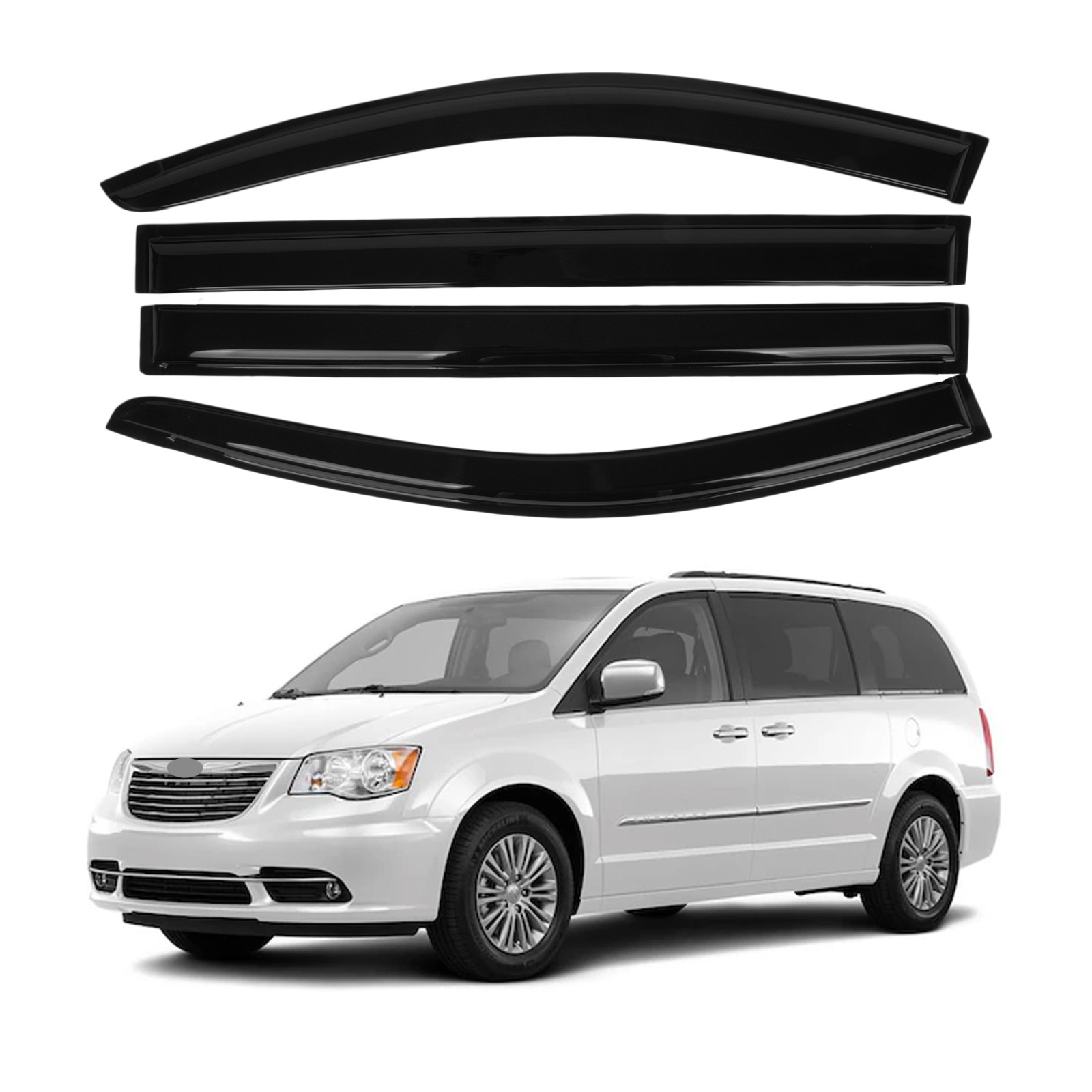 Fits for Chrysler Town &Country 08-16/Dodge Grand Caravan 08-20 Window Visor