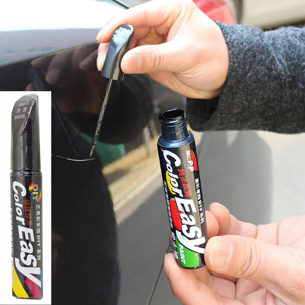 Black Car Paint Repair Pen Scratch Remover Touch Up Coat Applicator Fix Tools
