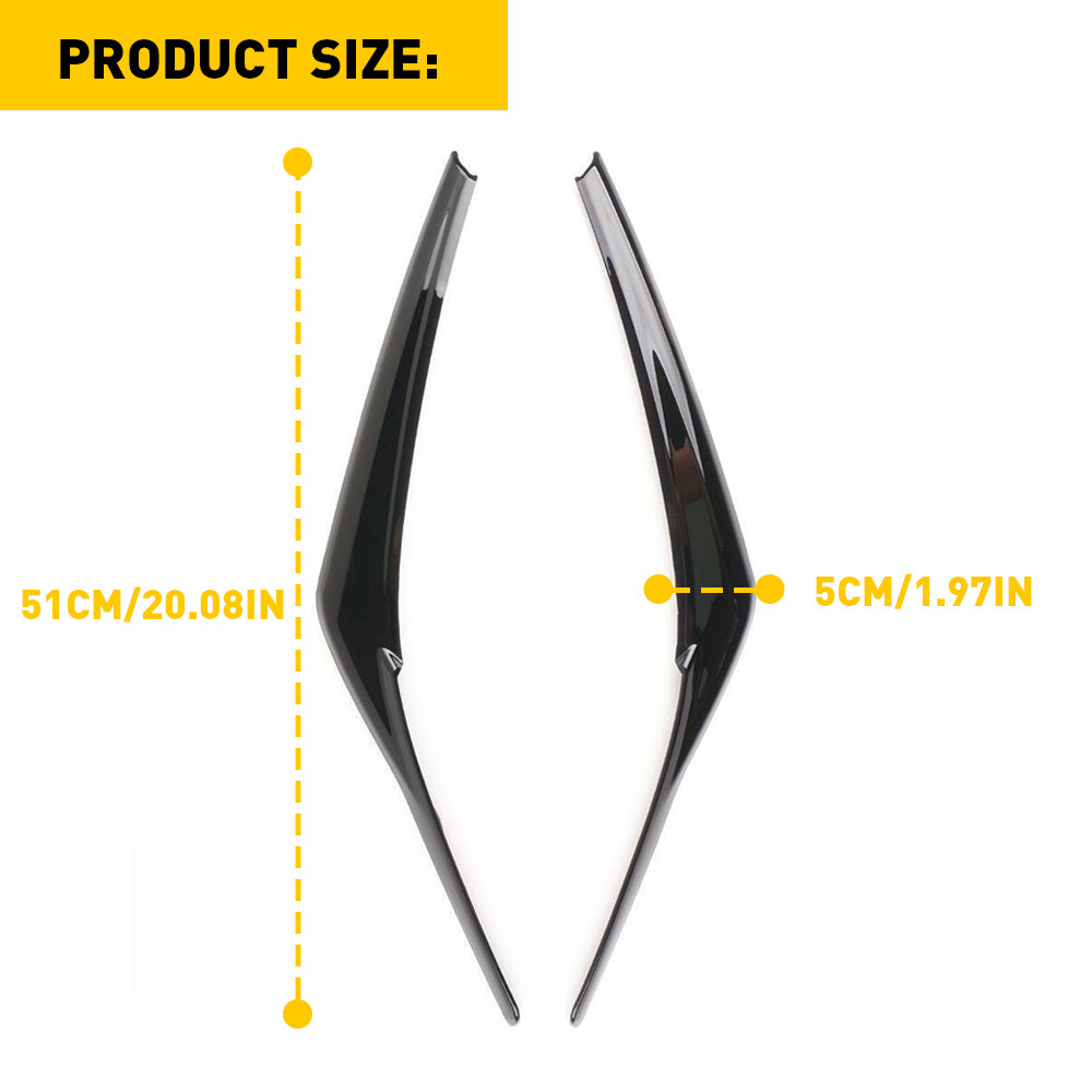 Pair Headlight Eyelid Trim Cover Eyebrows For Toyota Camry SE XSE XLE 2018-2022