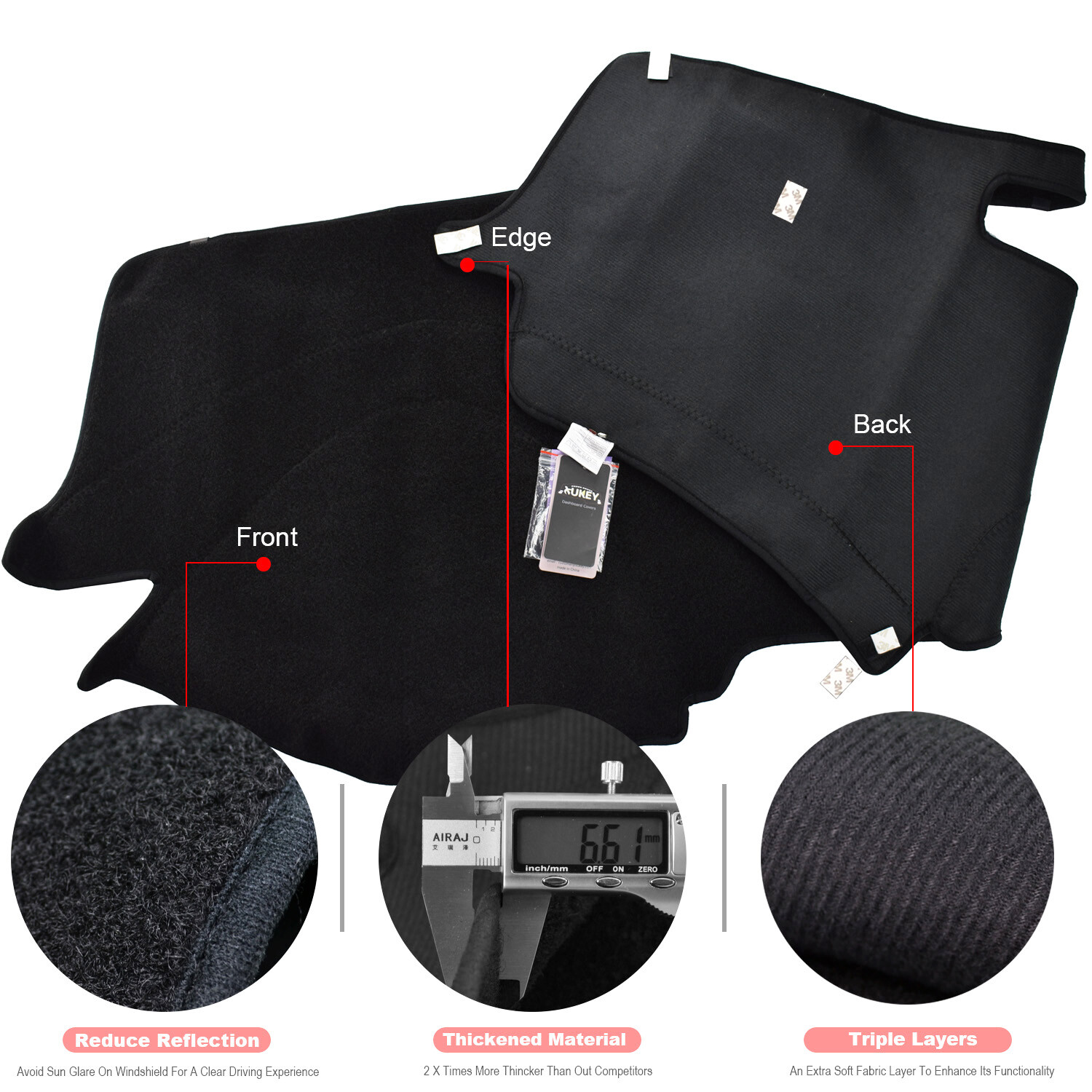 Car Dash Cover DashMat Board Pad Carpet For 2004 2005 2006 2007 2008 Acura TL