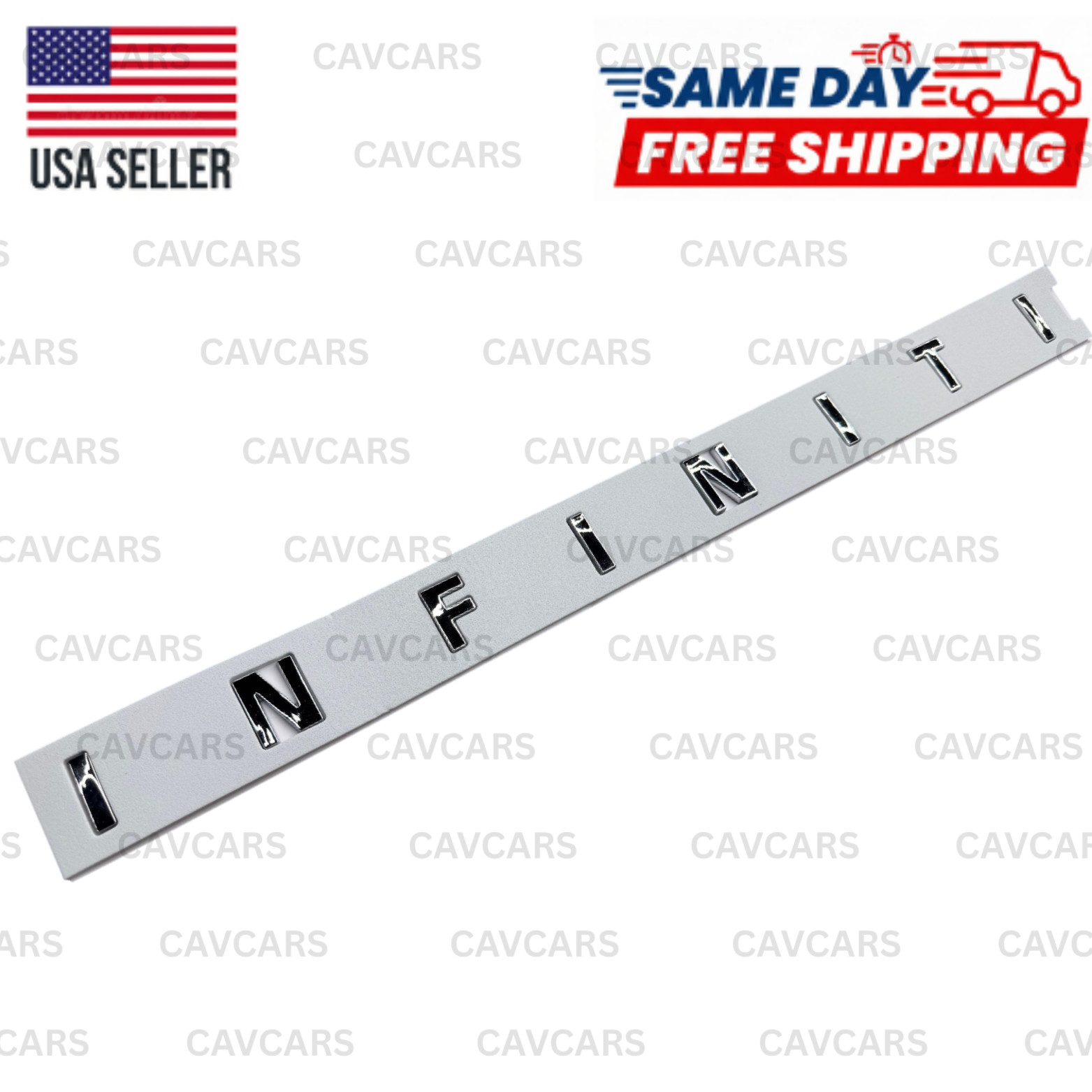 REAR TAILGATE LETTERING NAMEPLATE EMBLEM FOR INFINITI TRUNK LID CHROME SILVER