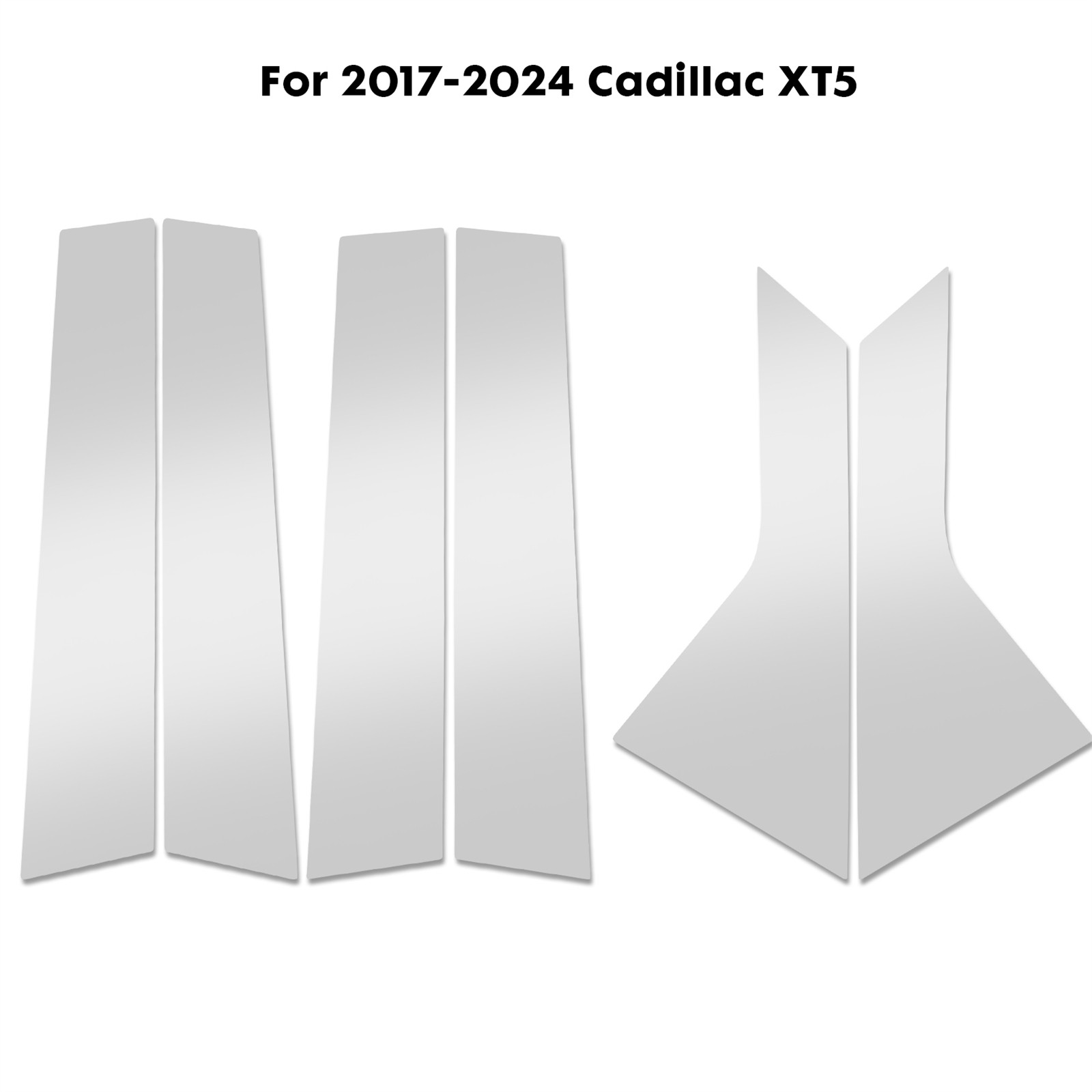 For 2017-2024 Cadillac XT5 Sliver Door Window Pillar Post Trim Cover Accessories