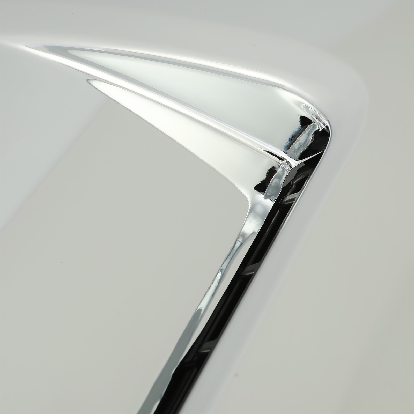 For Toyota Tundra 14-21 Front Molding Upper Grille Hood Bulge Scoop Chrome ABS