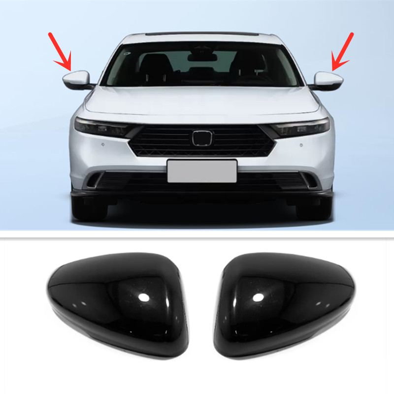 For Honda Accord 2023-2025 Glossy Black Side Rearview Mirror Overlay Cover trim