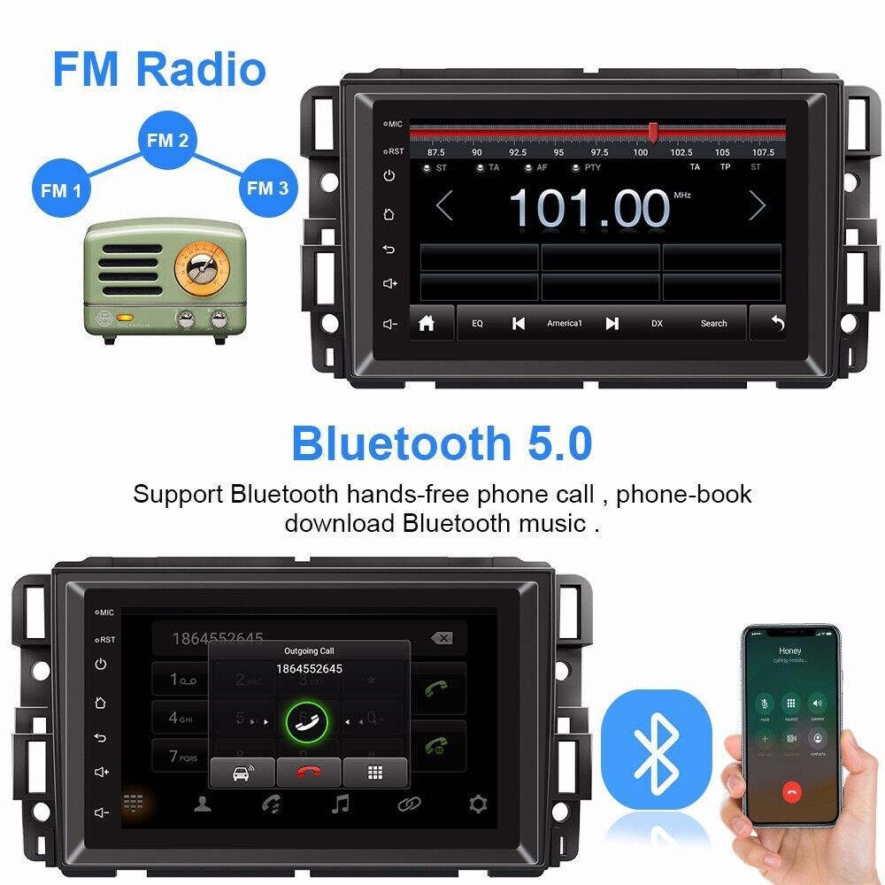 7″ Android 12 Car Stereo Radio GPS For GMC Chevrolet Chevy Yukon Sierra Acadia l