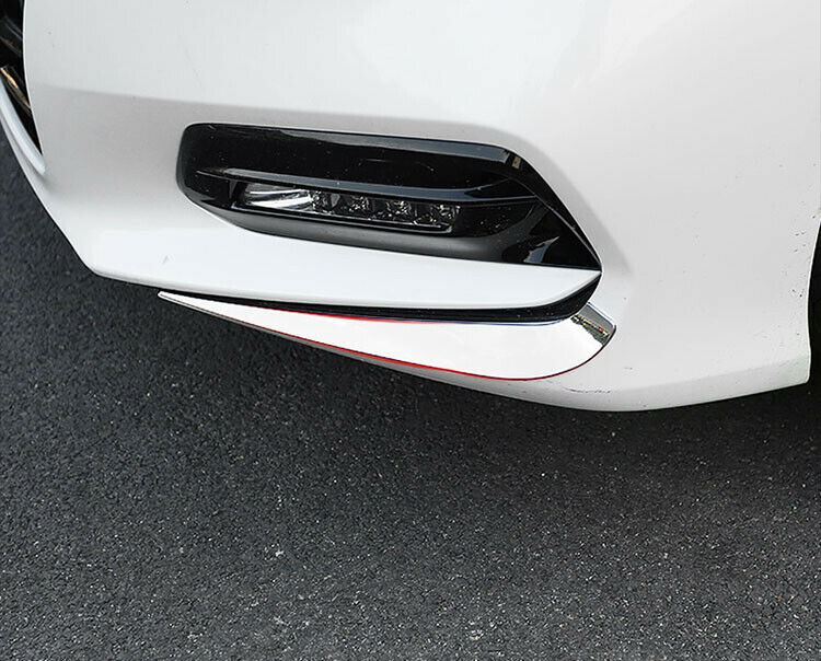 For Honda Accord 2018-2020 Stainless Chrome Front Bumper Protector Corner Trim