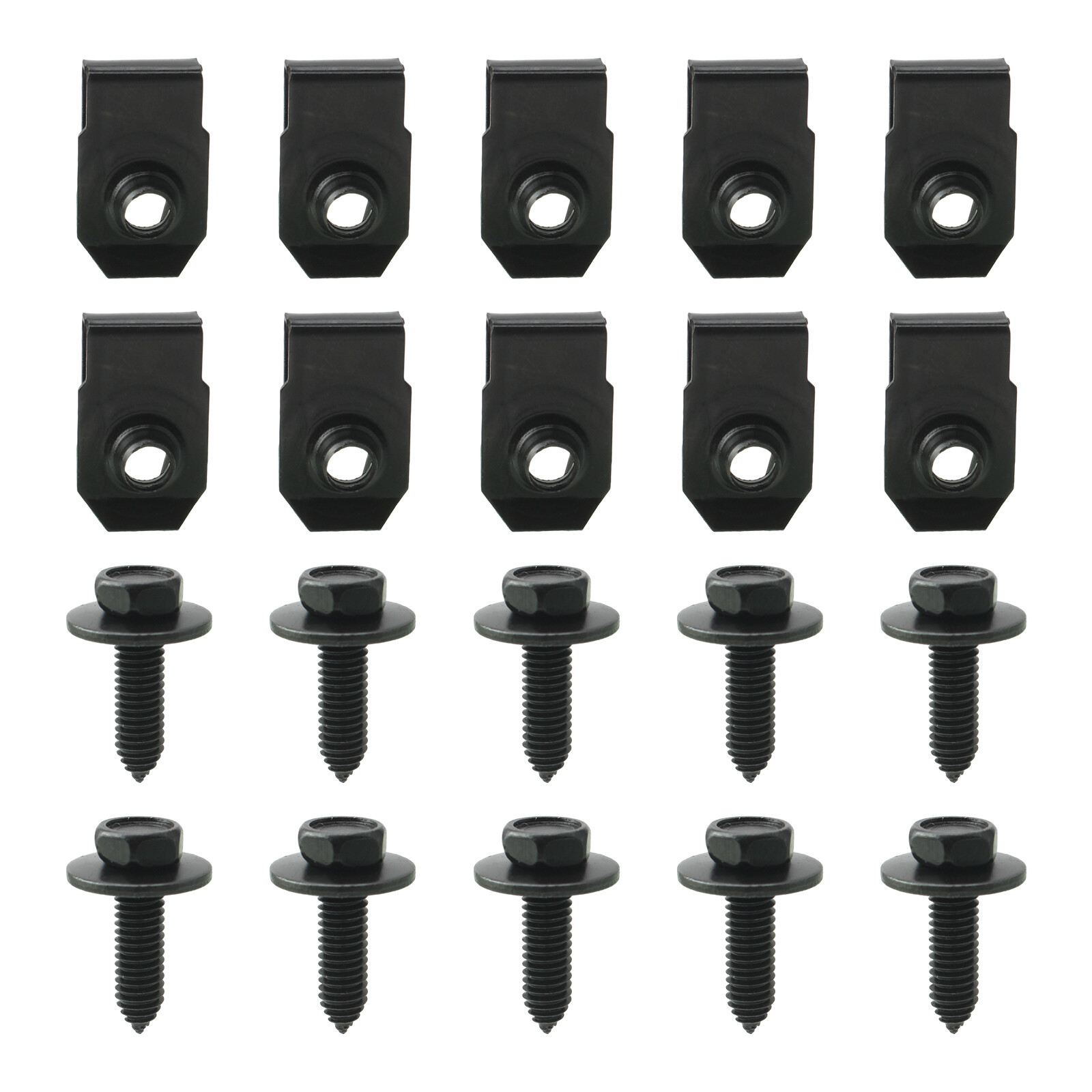 For GM Truck Body Bolts & U-nut Clips- M6-1.0 x 20mm- 10mm Hex- 20pcs (10ea)