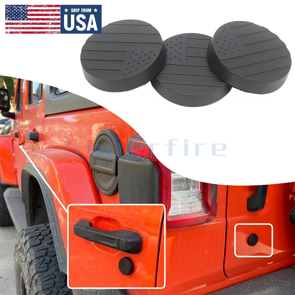 Flag Door Key Hole Keyhole Cover Cap Trim fit for Jeep Wrangler TJ JK JL JT 97+