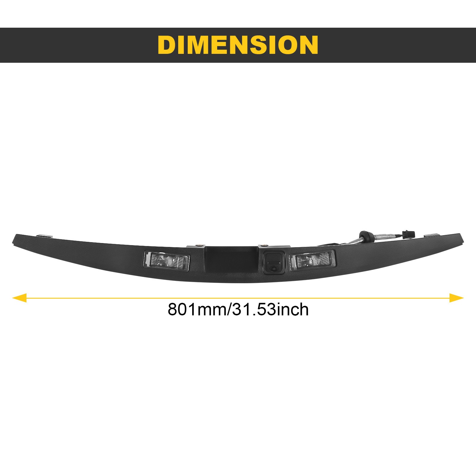 For 14-20 Chevy Impala Rear Trunk Lamp Carrier Trim License Frame Light W/Camera