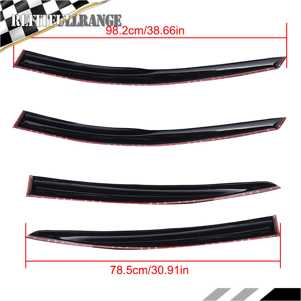 4Pcs Window VisorS Rain Guards Fit For 2011 2012 2013 2014 2015 Chevrolet Cruze