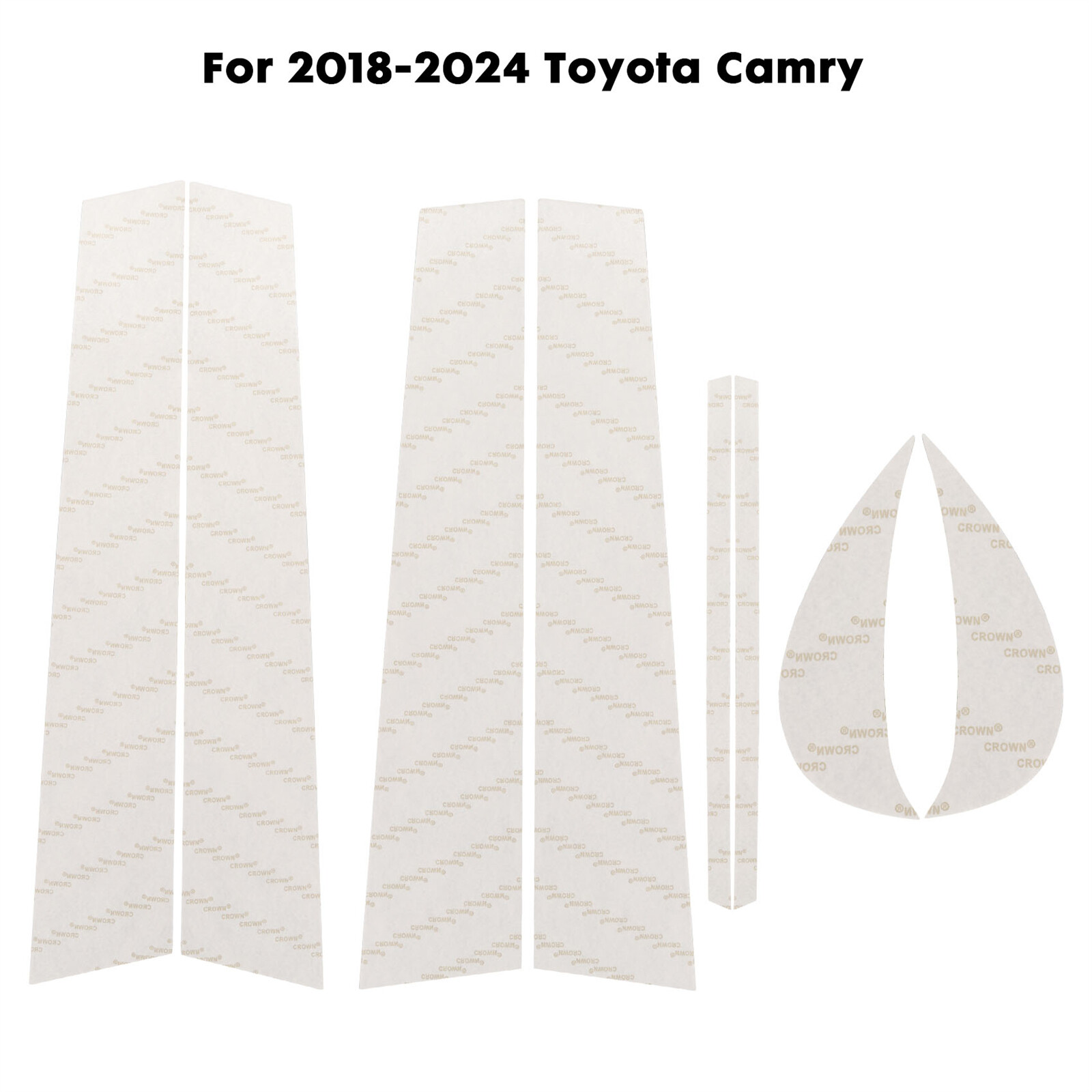For 2018-2024 Toyota Camry 8PCS Carbon Fiber Pillar Post Window Door Trims Cover