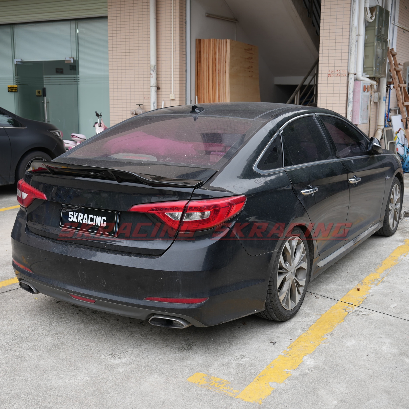 Rear Spoiler Wing Carbon/Forged Carbon/Glossy Black Fit For Hyundai Sonata 15-17