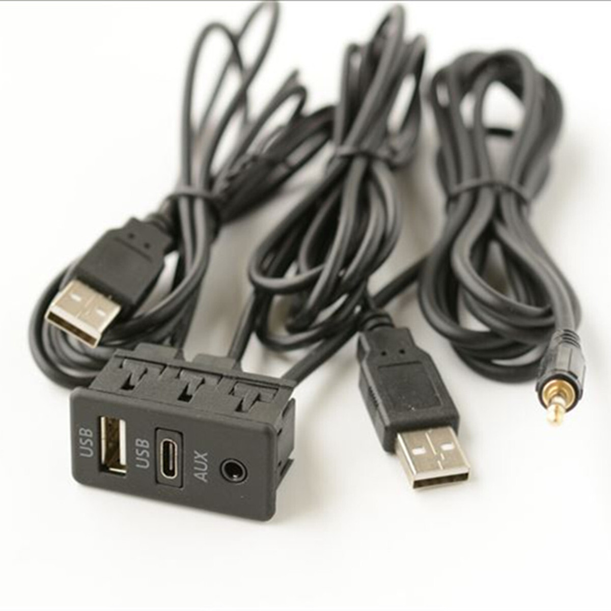 PD USB Port Charger AUX Extension Cable Adapter Car Boat Dash Flush Mount 1.5M