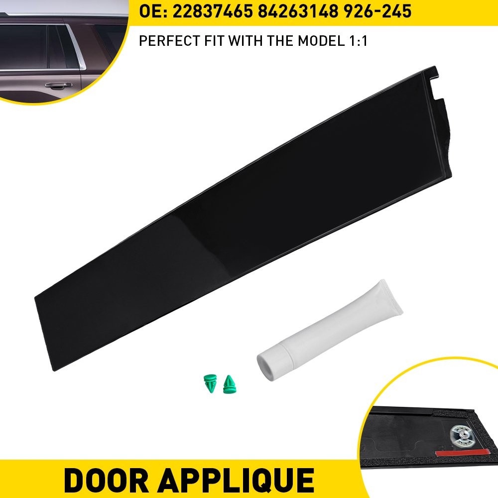 926-245 Black Rear Left Rearward Door Applique Fits Cadillac Escalade 2015-2018