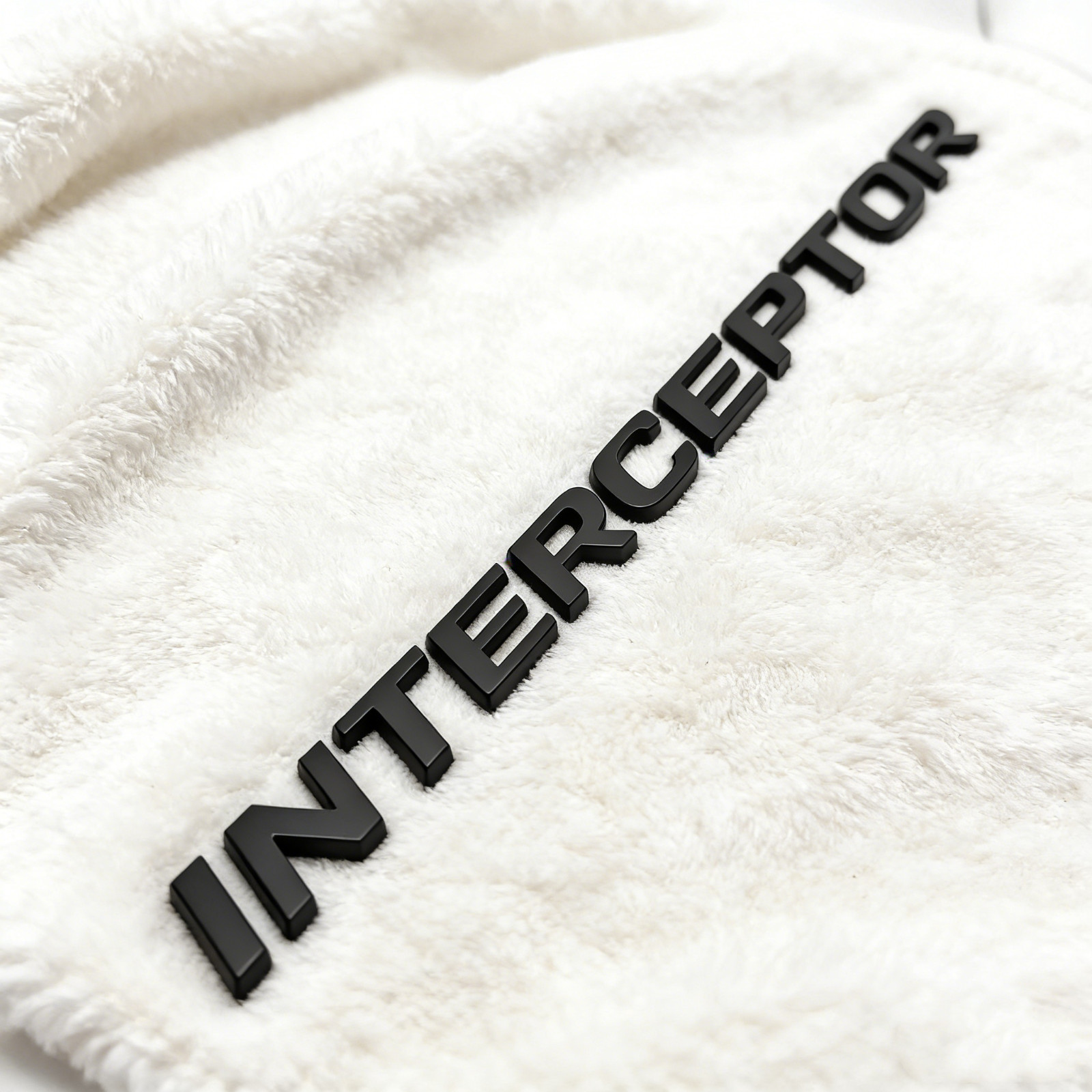 3D Front Hood Letters Fits For Interceptor 2011-2019 Emblem Badge Gloss Black