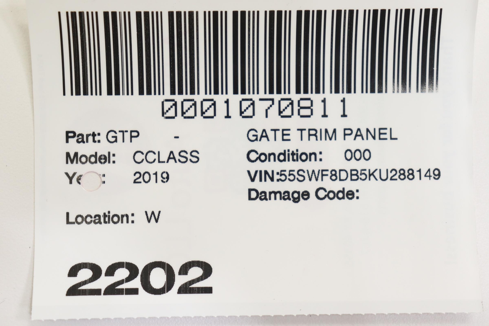 2019 – 2021 MERCEDES C300 W205 REAR TRUNK FLOOR STORAGE COMPARTMENT BOX OEM