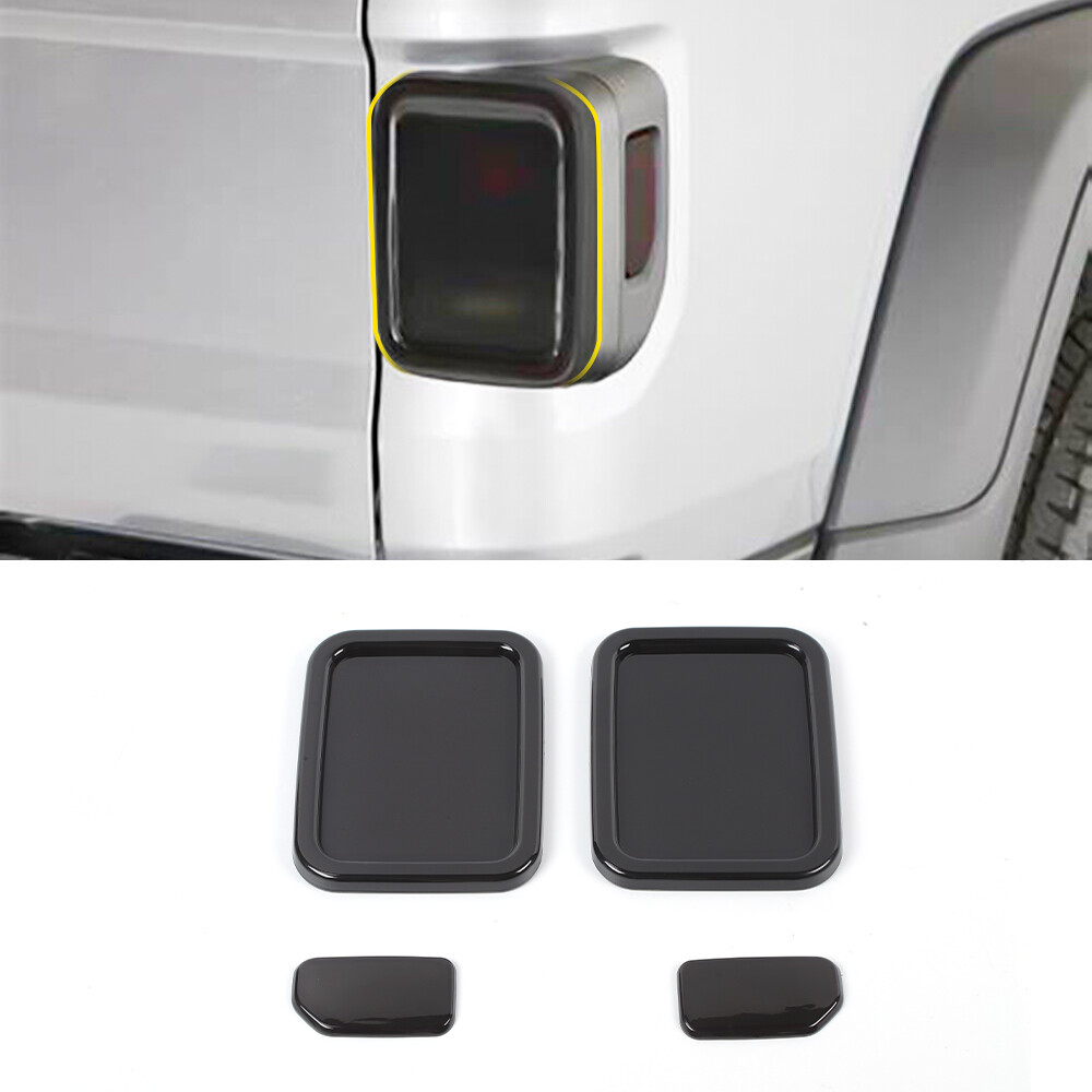 Smoked Black Taillight Halogen Lamp Cover For Jeep Gladiator Jt 19+ Accessories