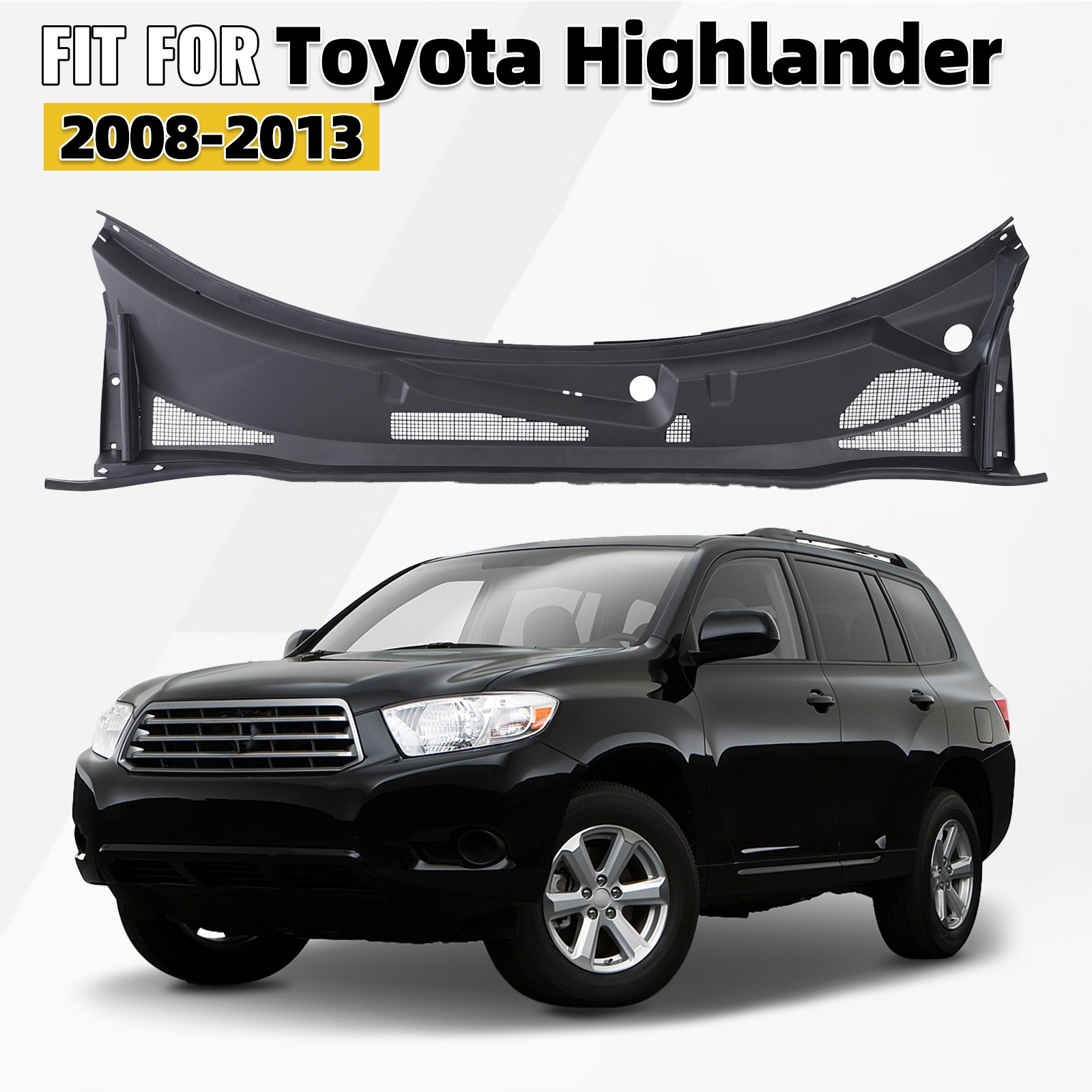 Windshield Wiper Cowl Panel Cover Grille For 2008-2013 08-13 Toyota Highlander