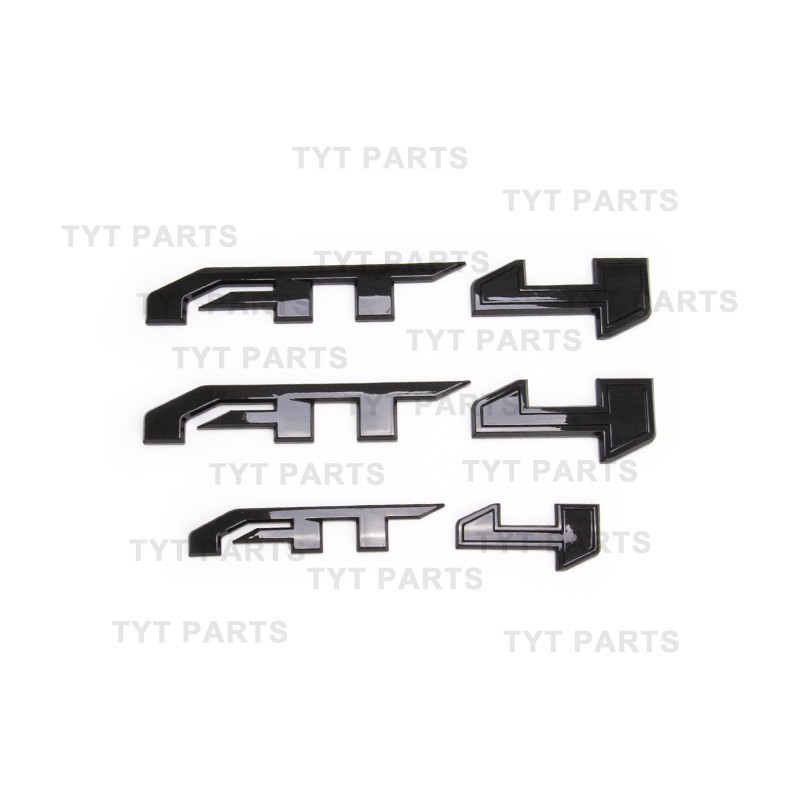 2019-2026 GMC DOOR & Rear AT4 Emblems kit Gloss BLACK for SIERRA YUKON XL CANYON