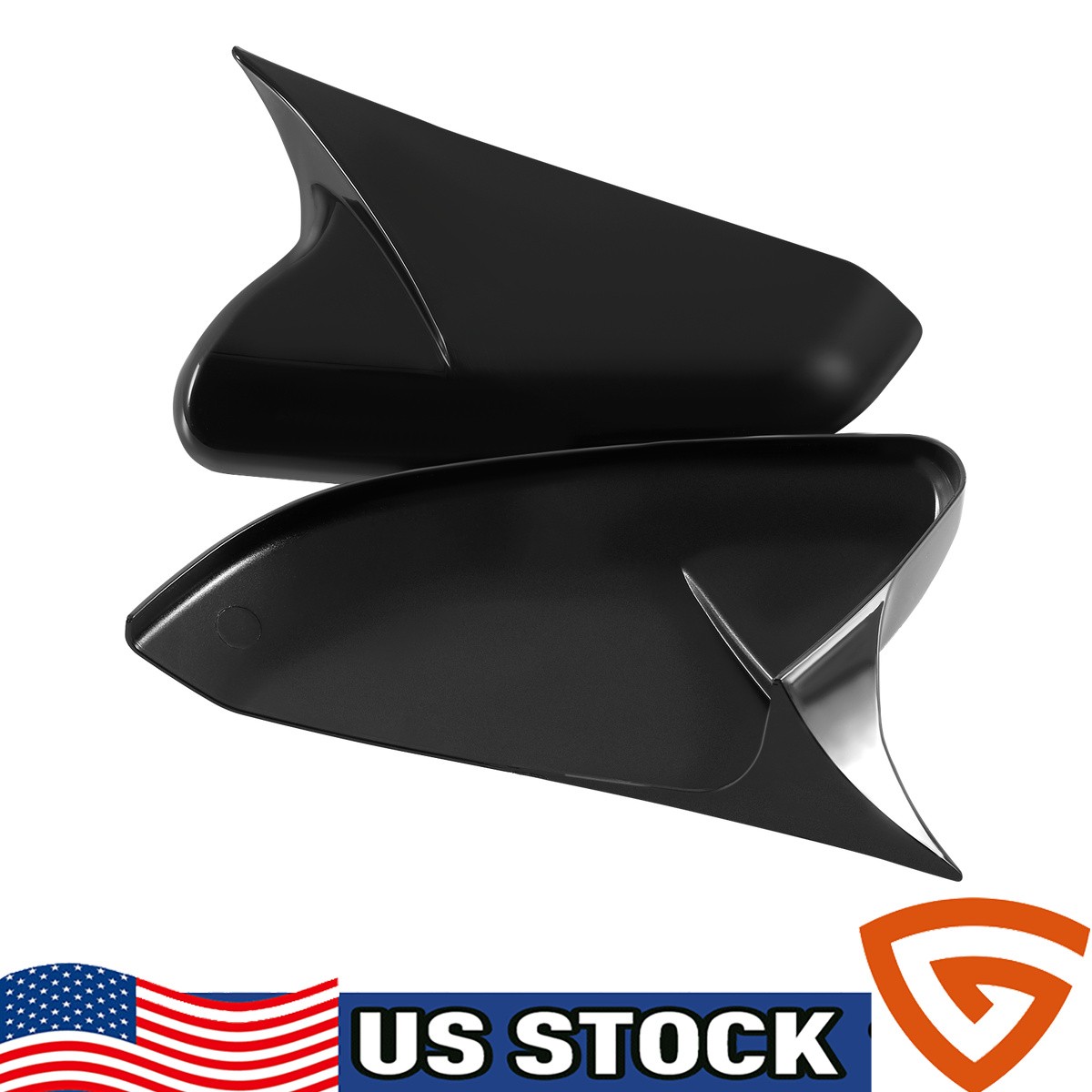 Side Mirror Cover Caps For Honda Civic OX Horn 2016-2021 Cap Trim Gloss Black