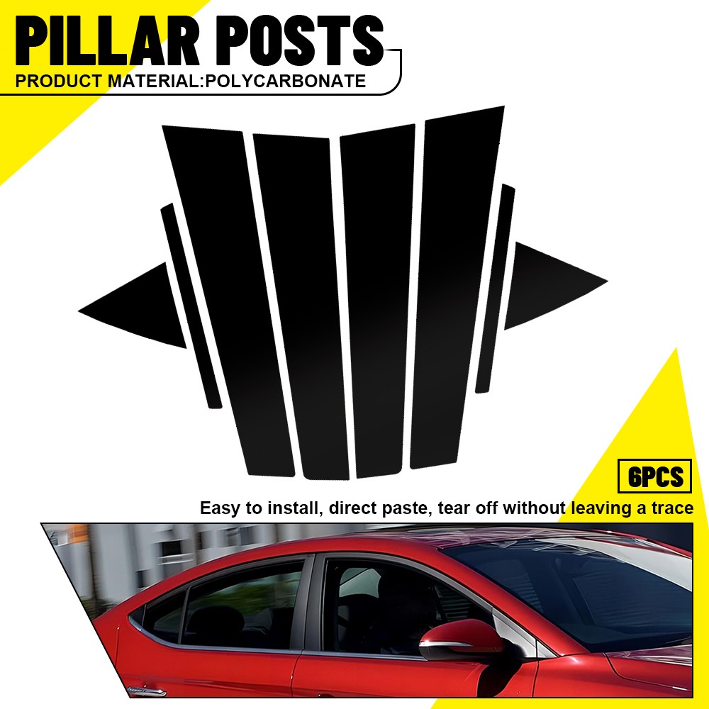 Fit For Hyundai Elantra Sedan 2017-2020 8x Window Cover Door Trim Pillar Posts