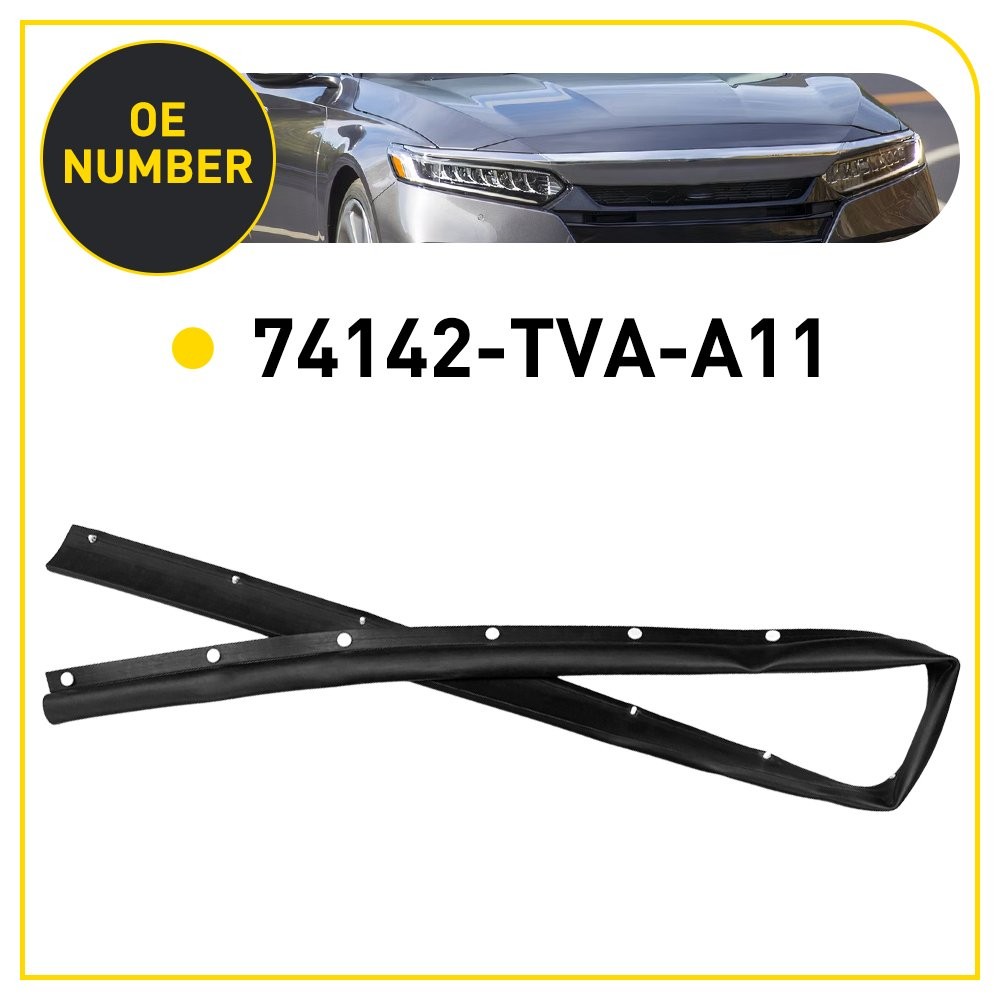 Front Engine Hood Sealing Strip Black 74142-TVA-A11 For Honda Accord 2018-2022