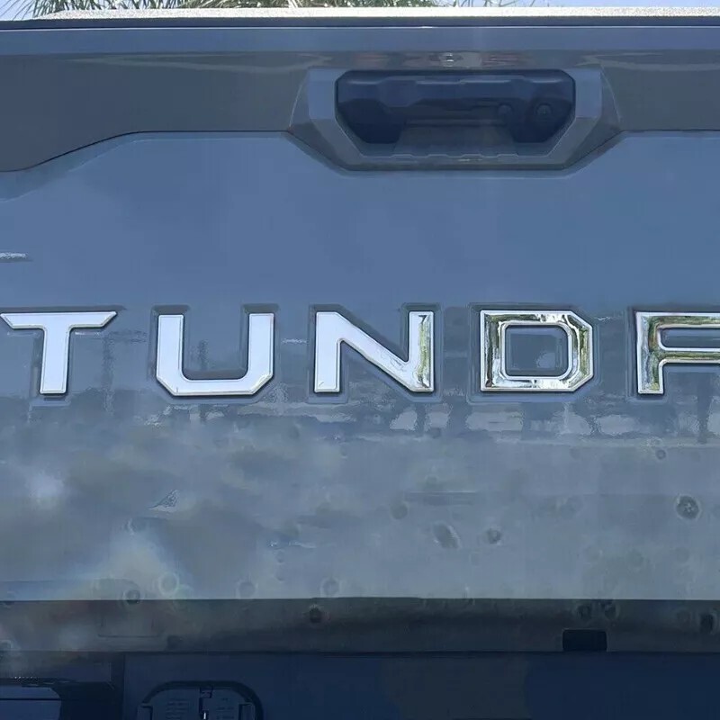 NEW Chrome Rear Emblem Decal for 2022 2023 2024 2025 TUNDRA Tailgate Letters
