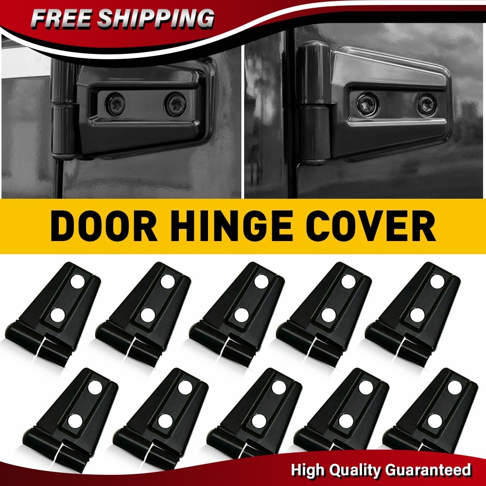 10 Pack Door & Hinge Cover Trim For 2007-2018 Jeep Wrangler JK Black ABS Plastic