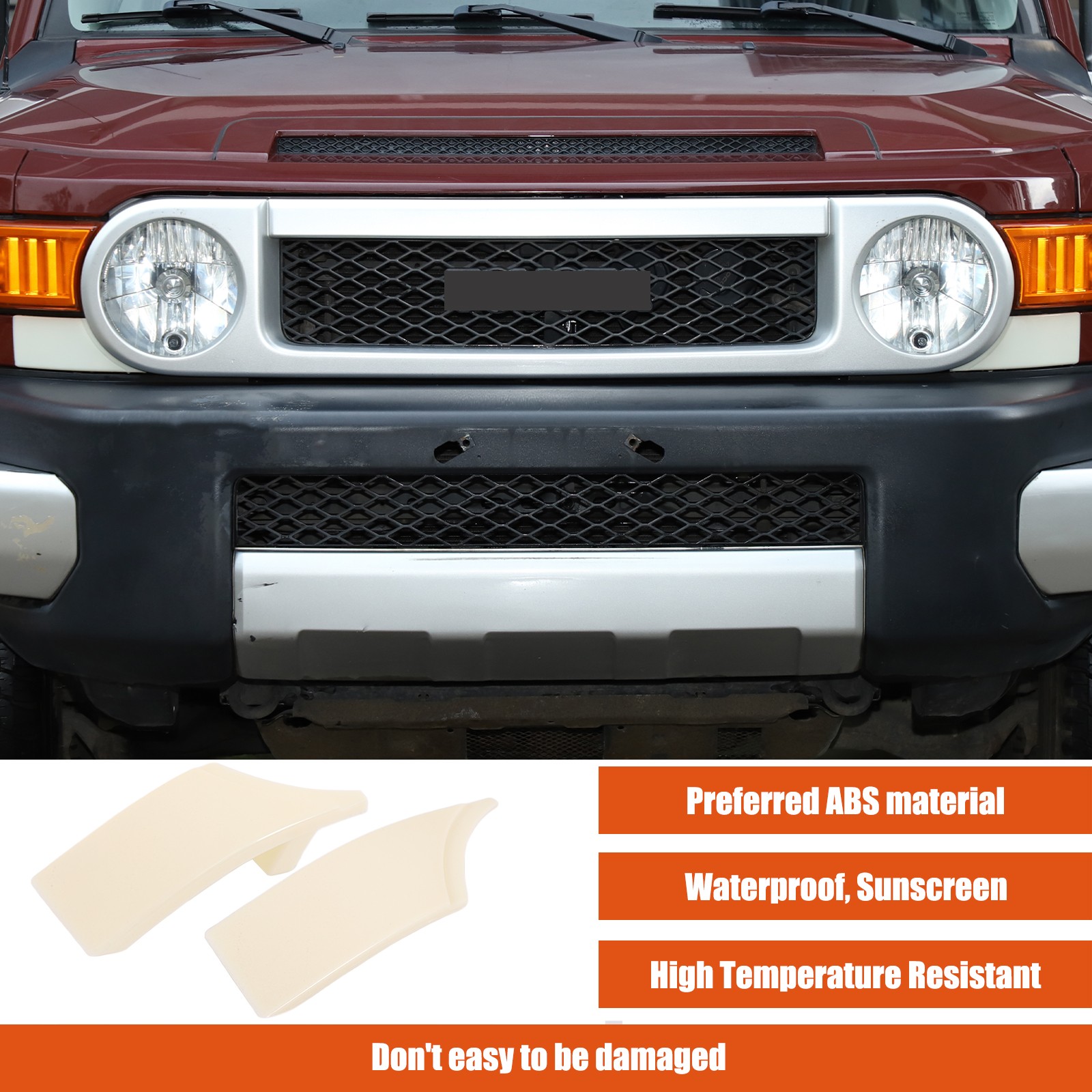 Front Left+Right Side Headlight Lower Filler Trim For FJ Cruiser 2007-2014 US