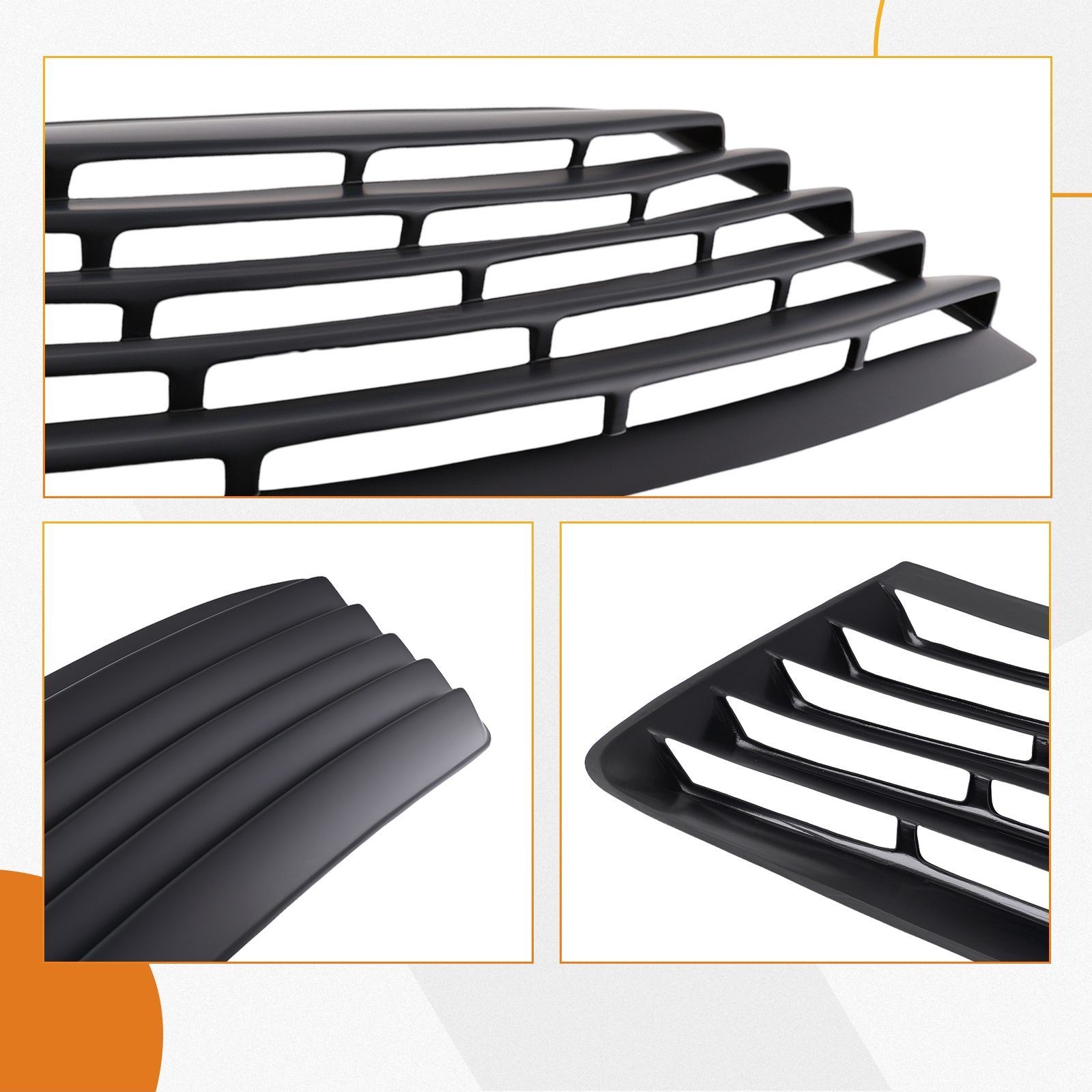 Matte Black Rear Louver Cover for Dodge Challenger 2008-2023 Window Shade