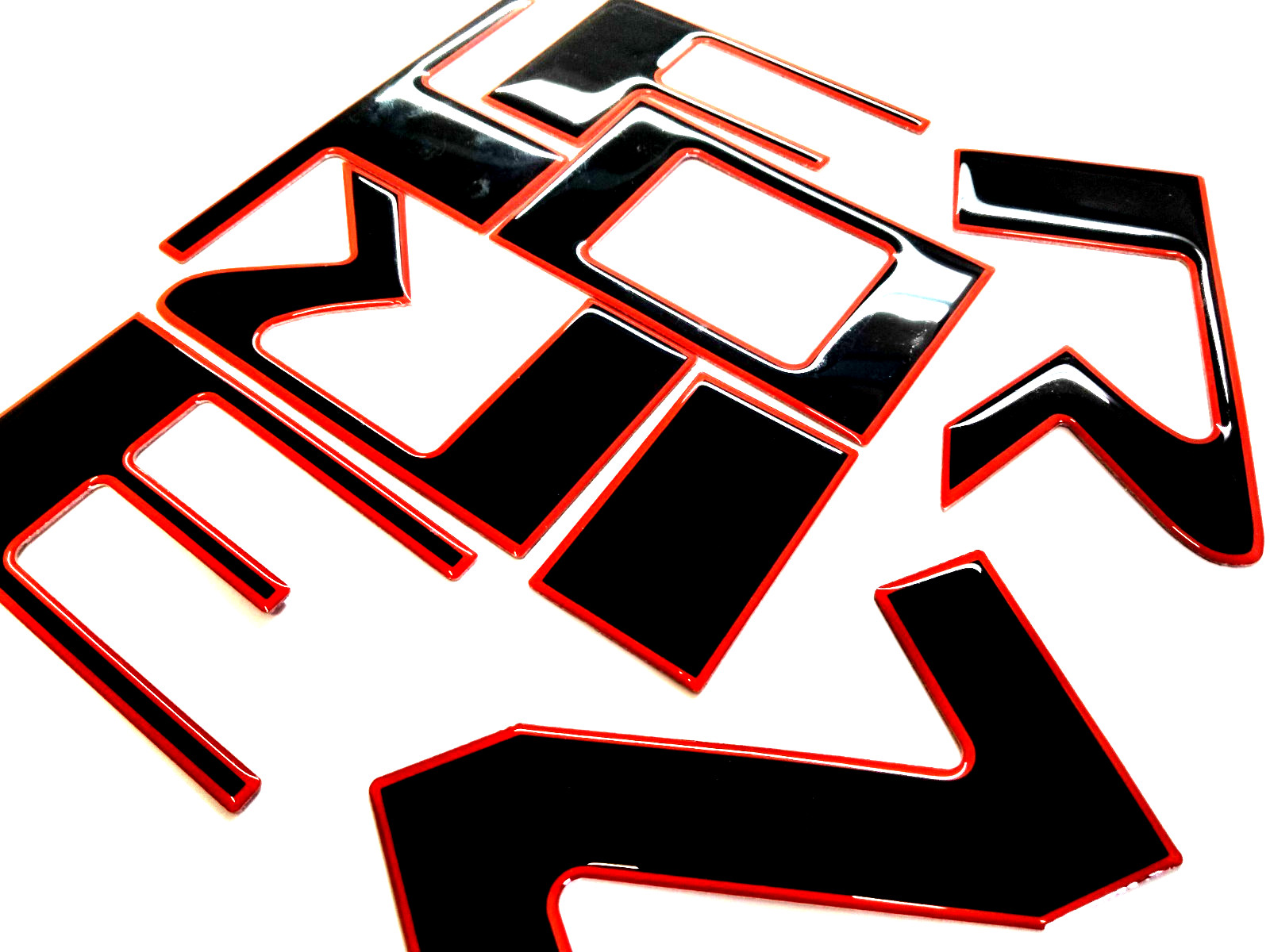 FOR NISSAN FRONTIER 2022 2023 2024 BLACK LAVA RED OUT 3D DOMED TAILGATE LETTERS