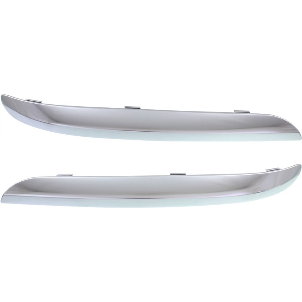 Bumper Trim Set Fits 2011-2014 Chrysler 300 Front Satin Chrome 2Pc