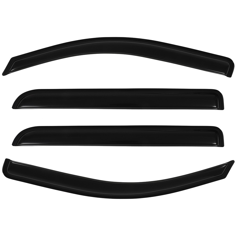 Window Visor Vent Shade For 14-20 Silverado/Sierra Crew Cab Wind Sun Rain Guard