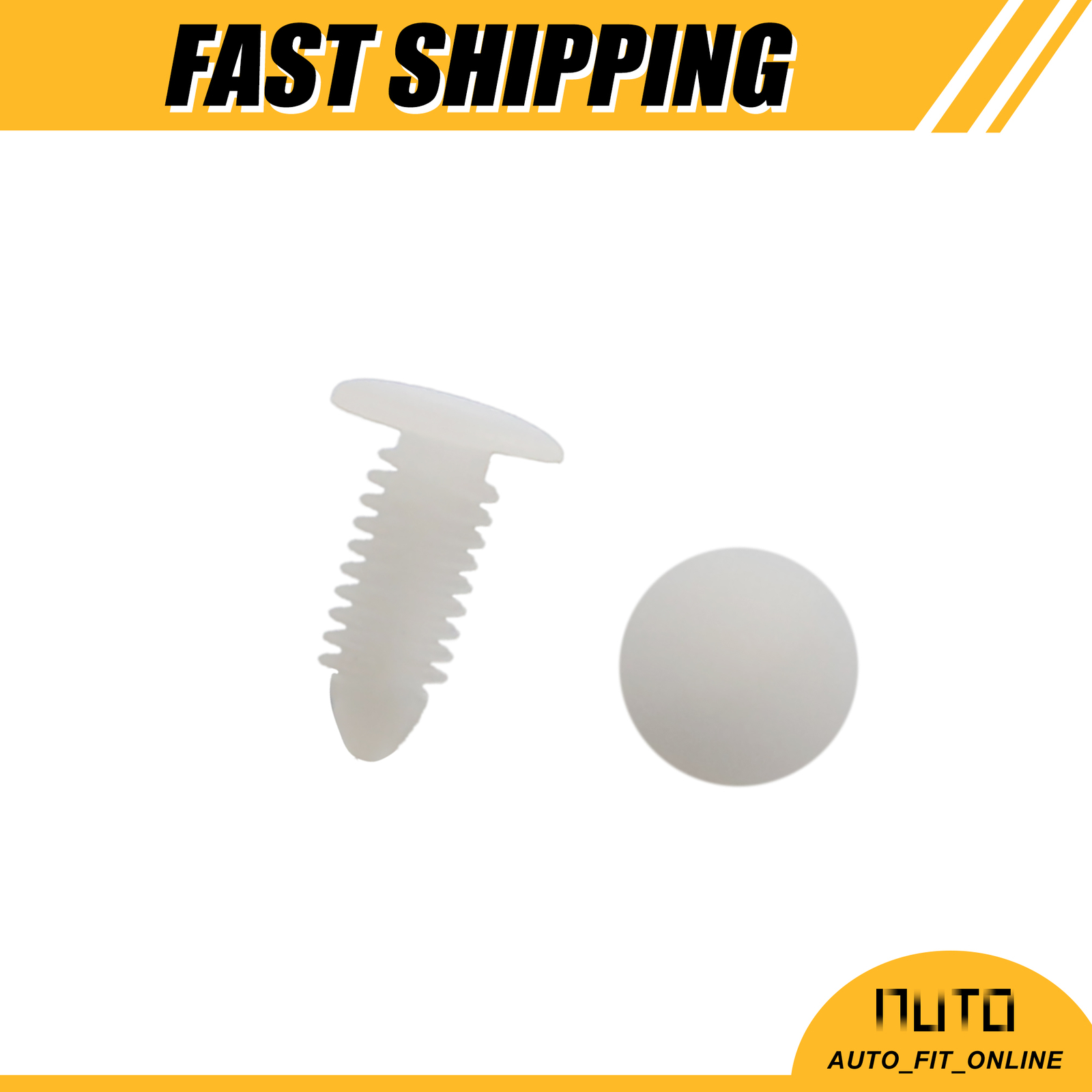 THIRTY Plastic Rivets Splash Guard Fastener Push Type Clips 7.5×6.5mm Universal