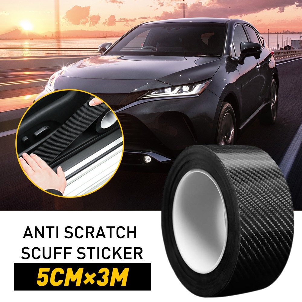 10FT Anti-Scratch Adhesive Strip Door Edge Guard Protector Strip Carbon Fiber