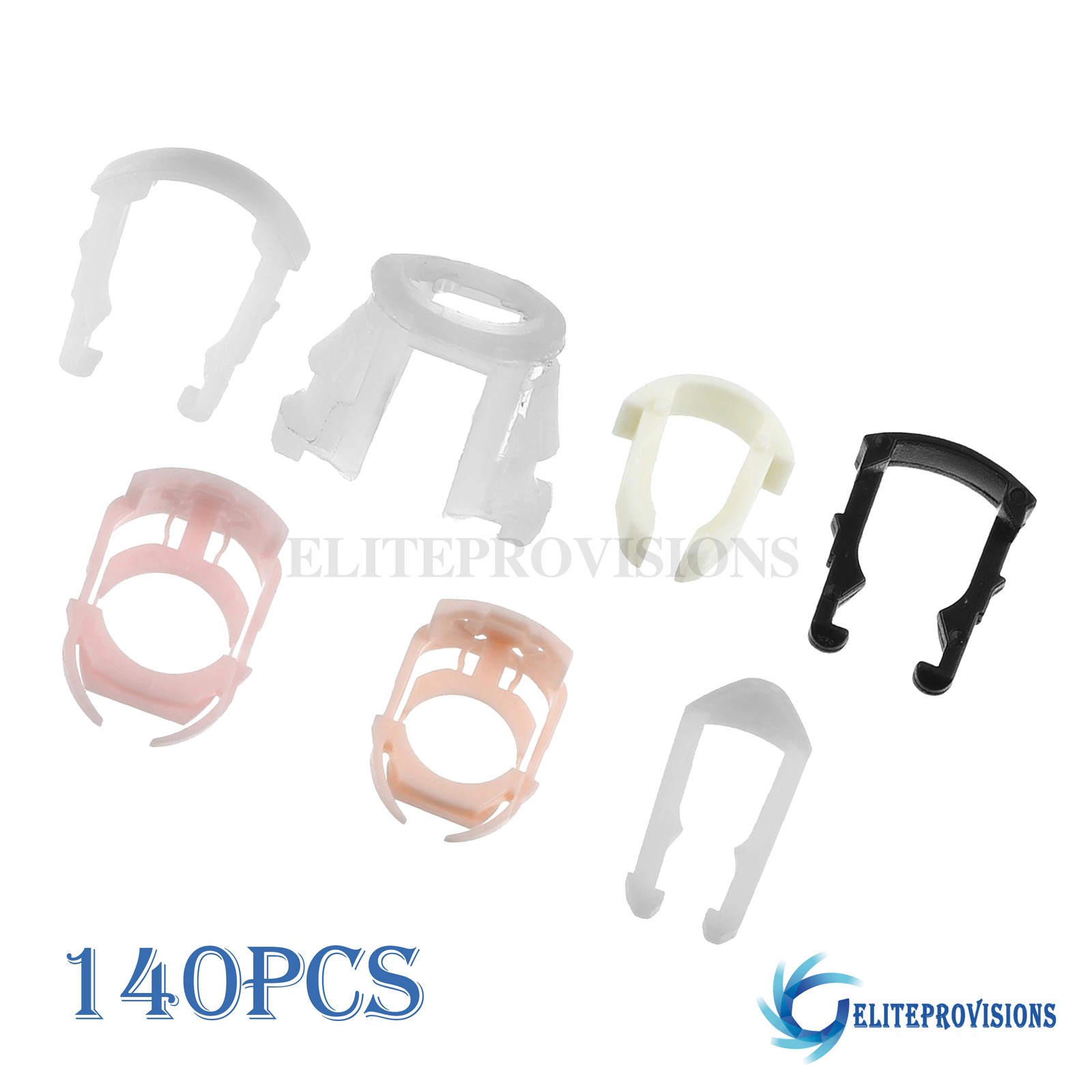Pack of 140 for Ford Plastic Multicolour Fuel Line Retainer Clip Assortment