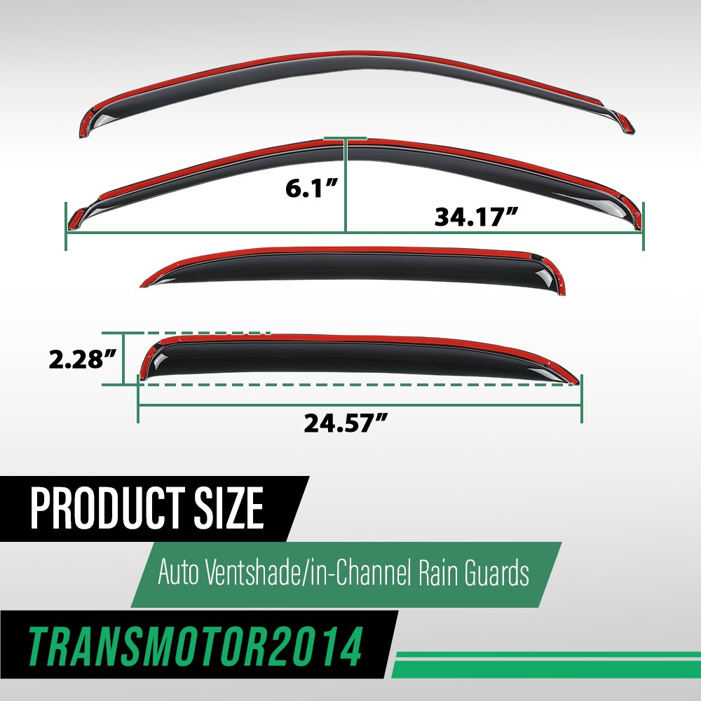 Fits 2000-2006 Chevy Tahoe/GMC Yukon/Cadillac Escalade Window Visor Rain Guards