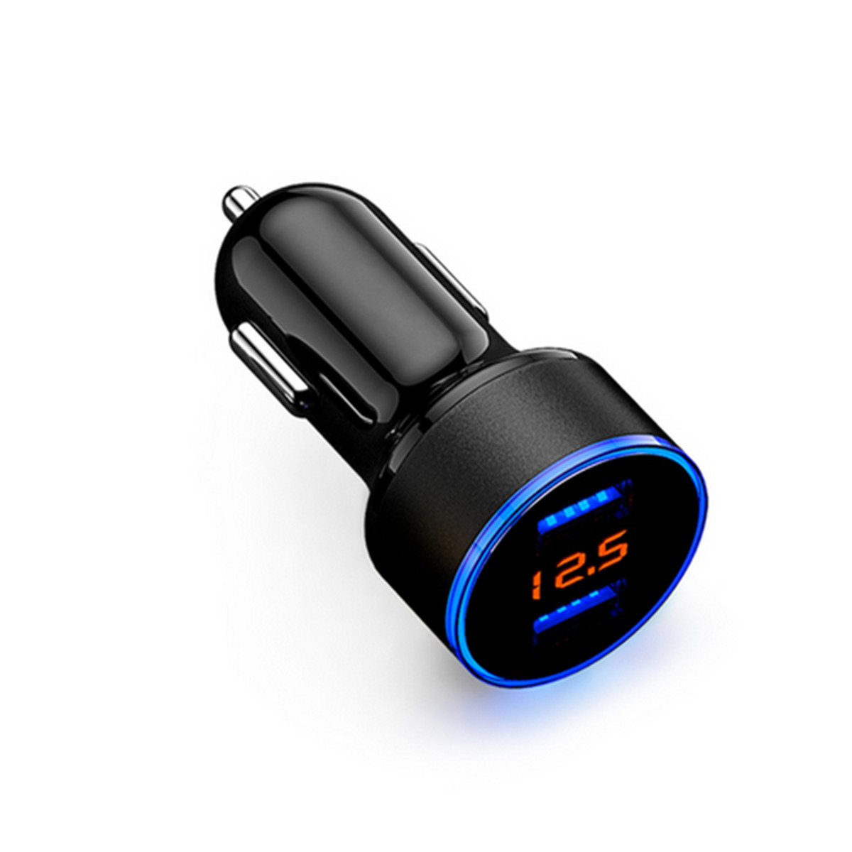 12V 24V Car Charger Cigarette Lighter Adapter Dual USB For Apple iPhone Samsung