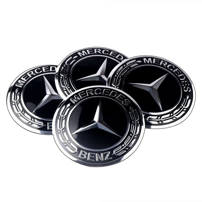 For Mercedes-Benz 4pcs 56 mm/60mm/65 mm Car Wheel Center Hub Cap Badge Sticker