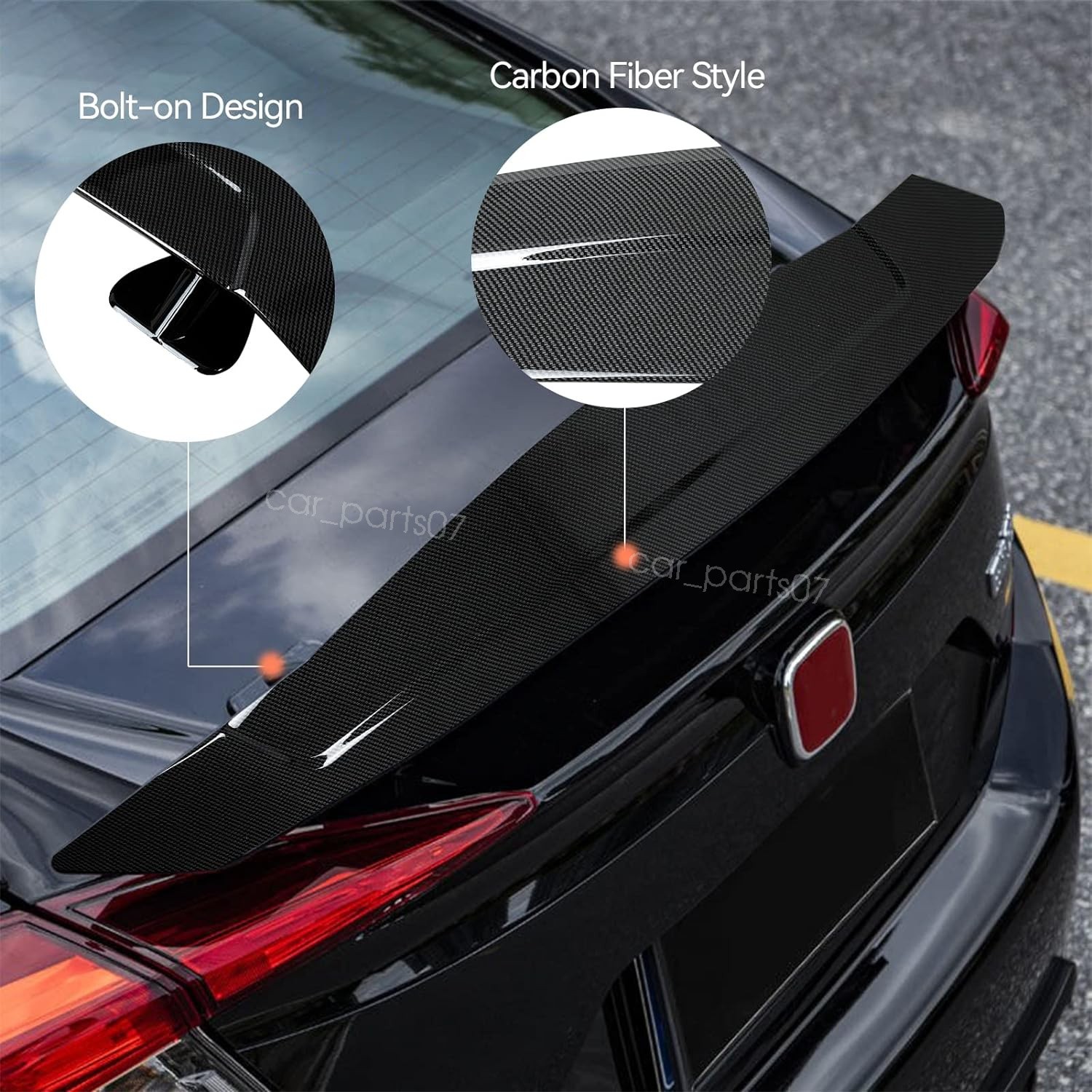 For Hyundai Veracruz 07-12 46” Carbon Style Car Rear Trunk Spoiler Wing Lip US