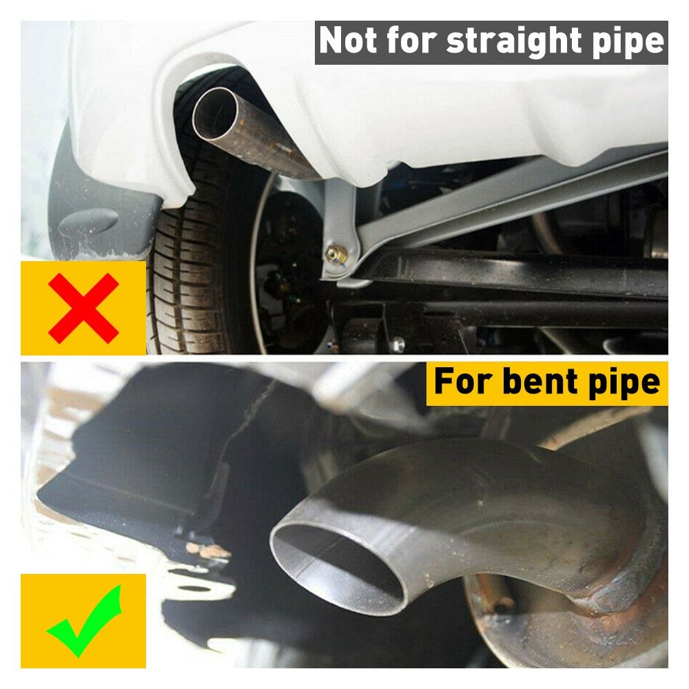 Car Chrome Steel Stainless Rear Round Pipe Exhaust Tail Muffler Tip Accessories