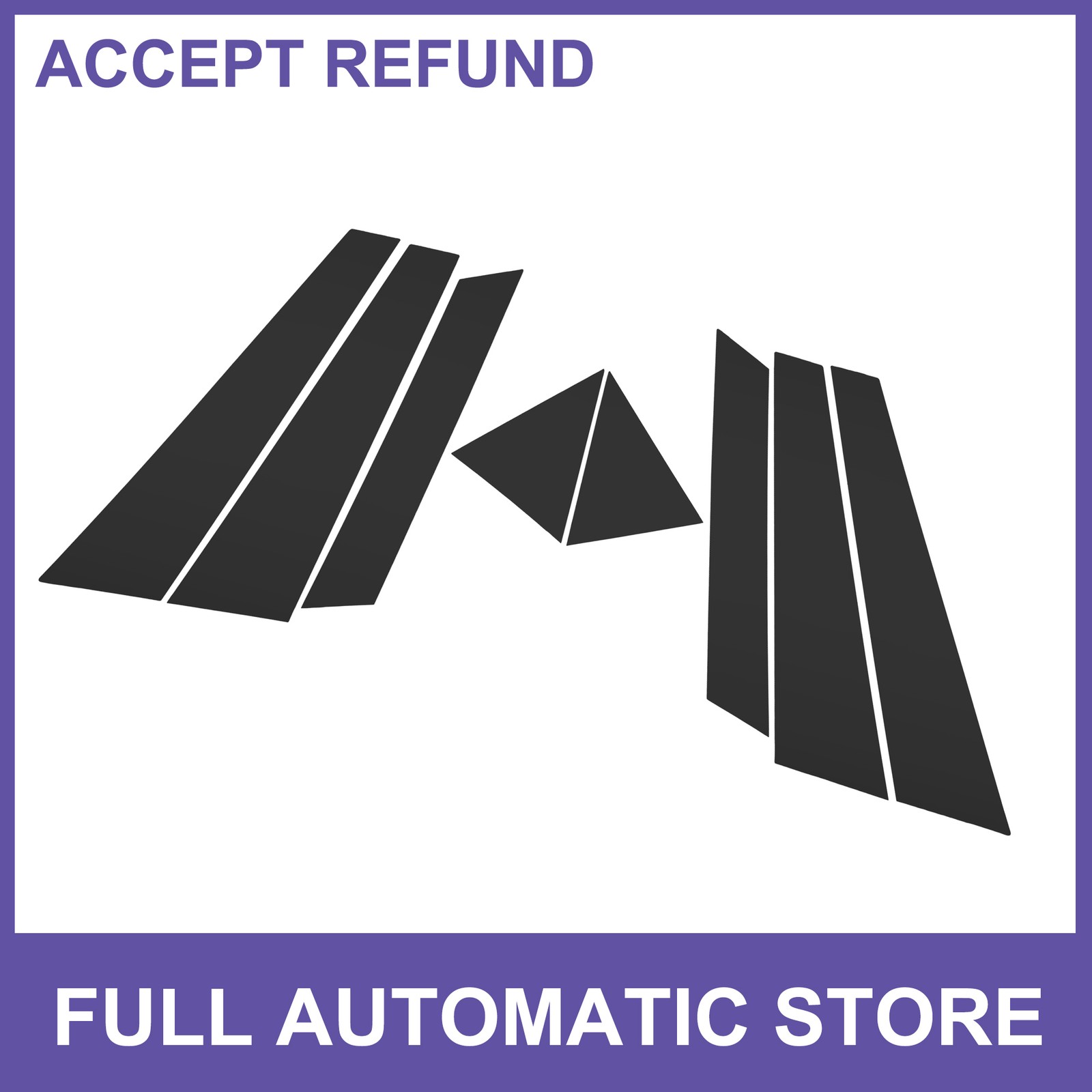 Front Rear Left Right Door Pillar Window Trim for Jaguar F-Pace 16-22 8Pcs