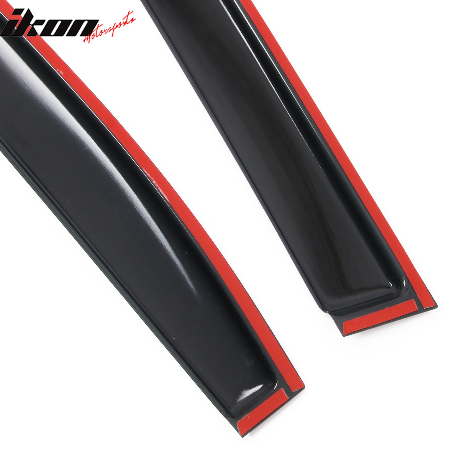 Fits 22-25 Rivian R1T Window Visors Vent Rain Wind Sun Guards Deflectors Tape-On
