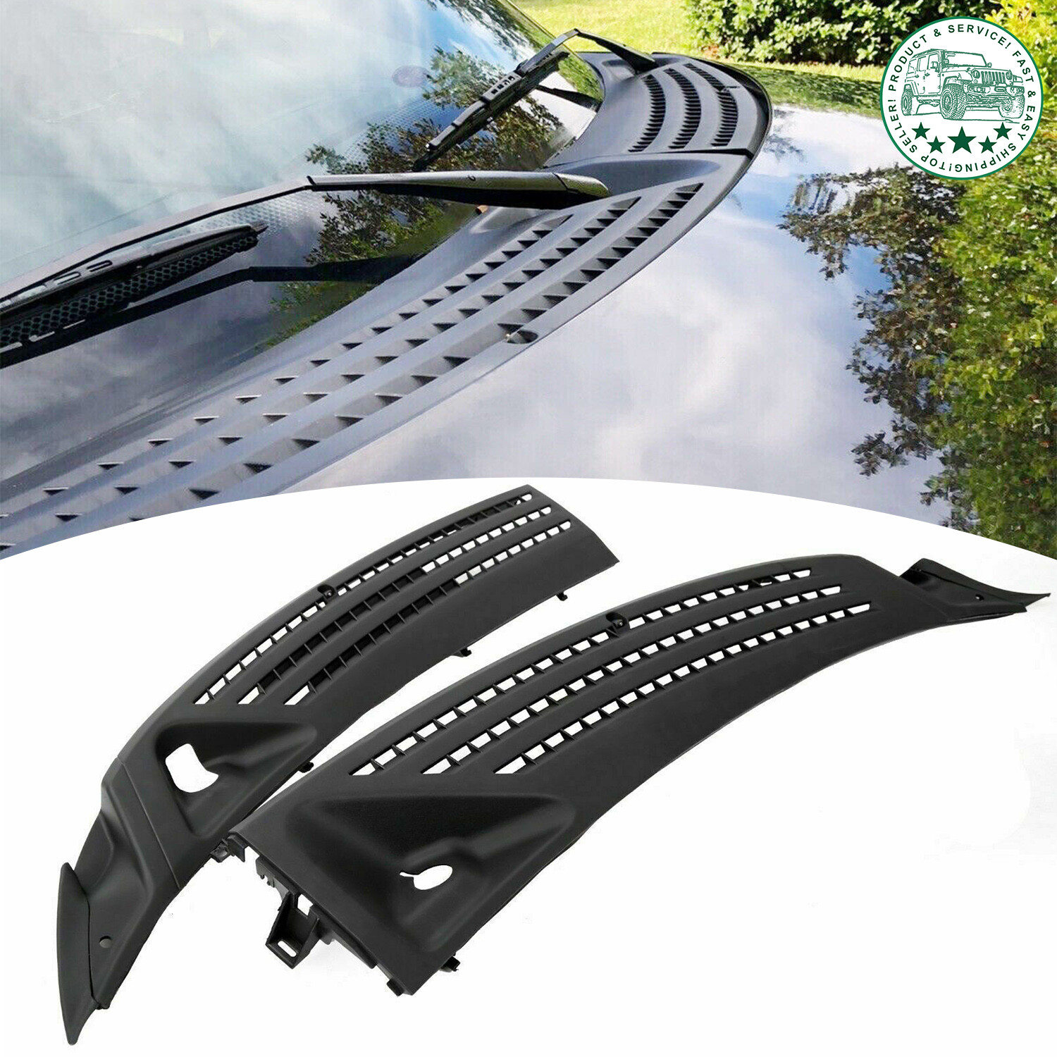 For 04-08 Ford F150 Left Right Upgraded Windshield Window Wiper Cowl Cover Panel